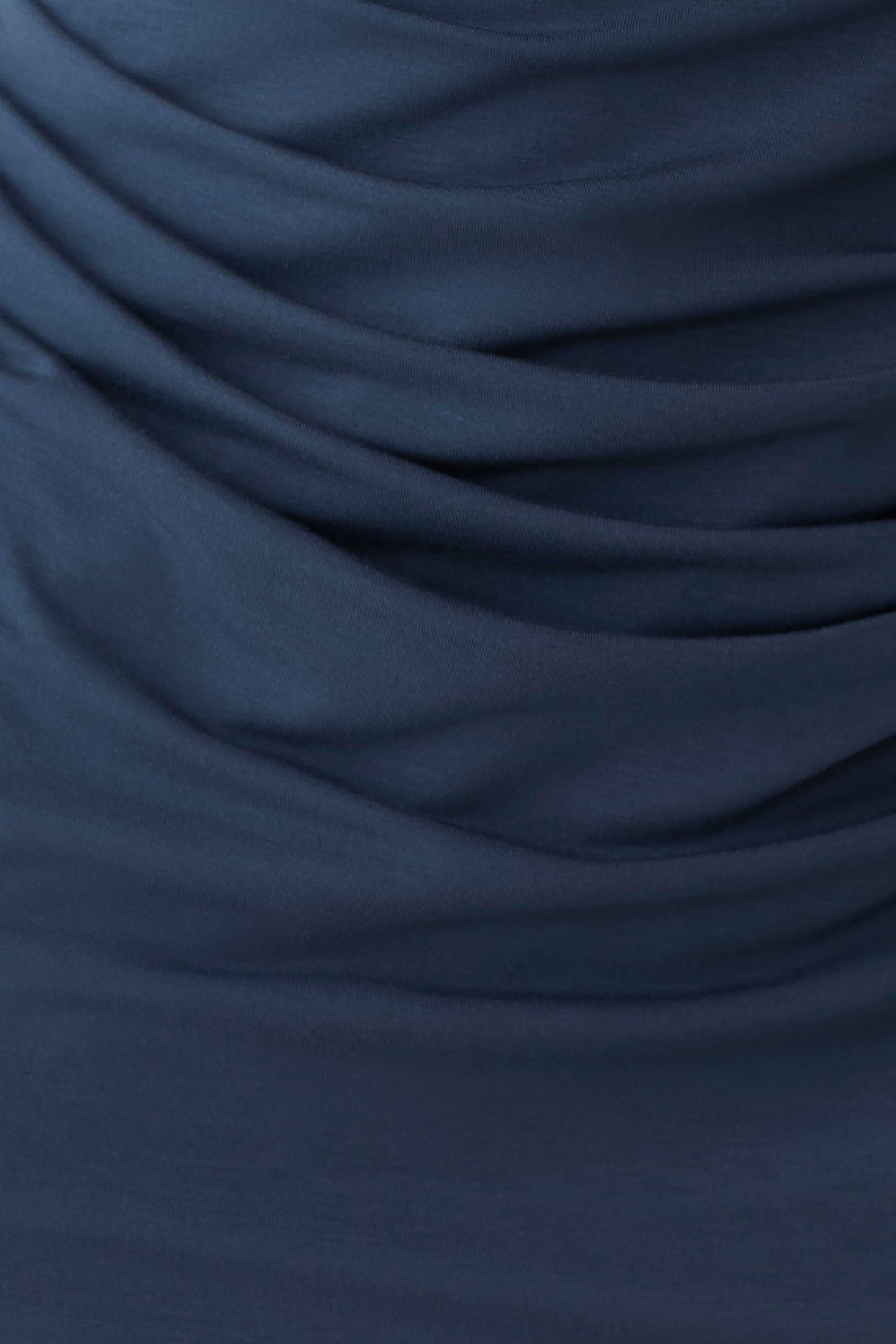 Vina Gathered Jersey Midi Dress - Ink Blue