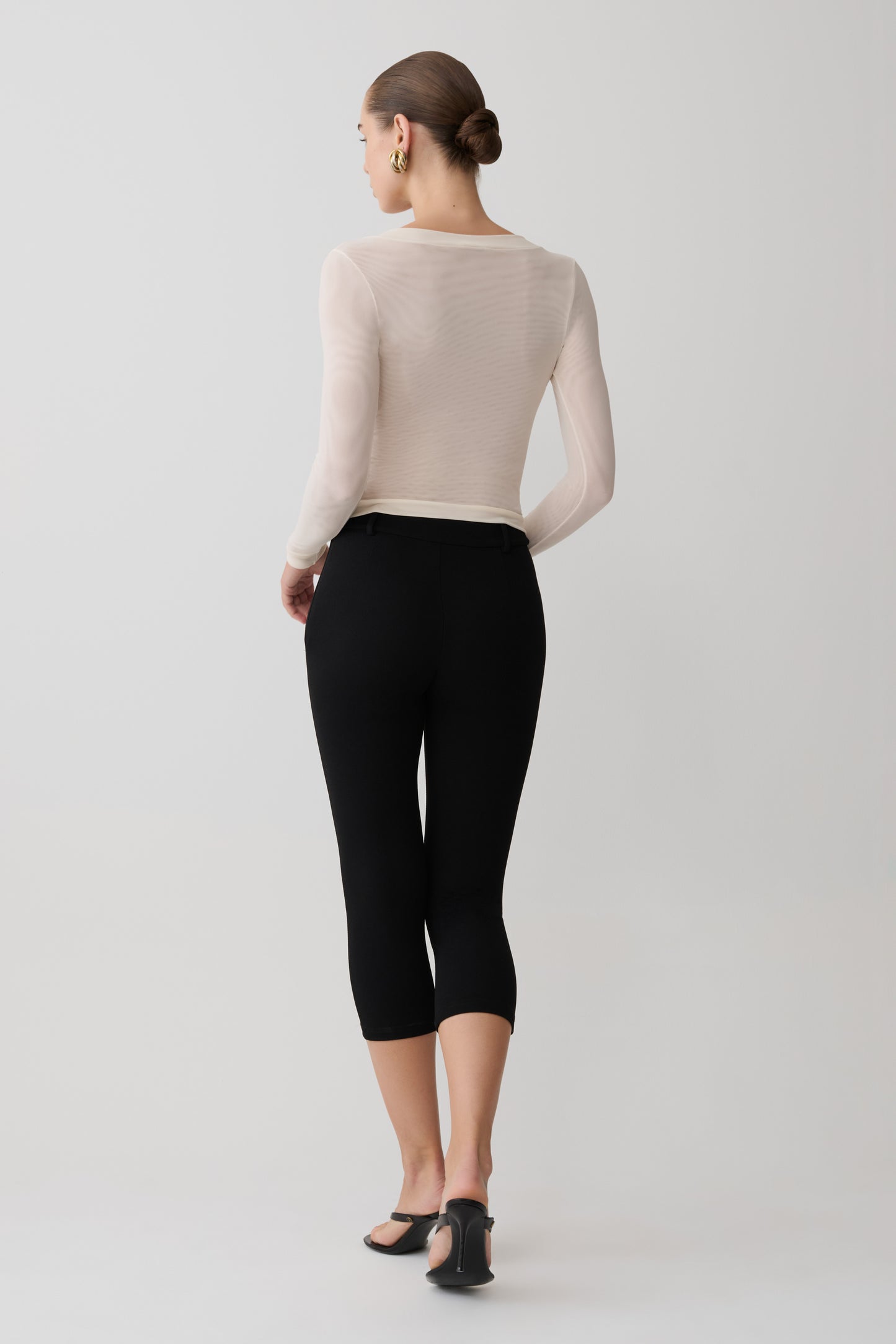 Lumi Long Sleeve Mesh Top - Bone