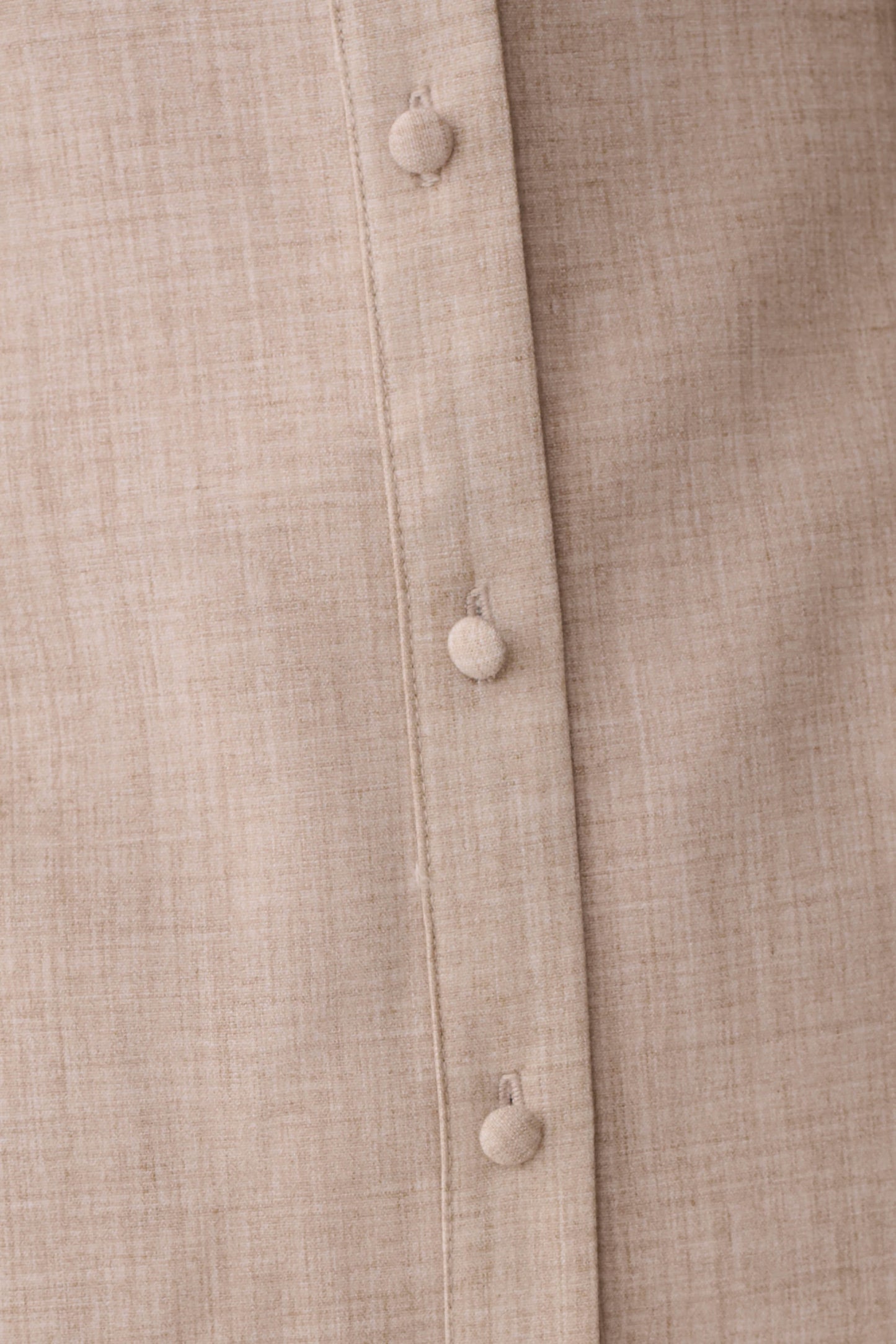 Dorian Fitted Shirt Midi Dress - Wheat Marle