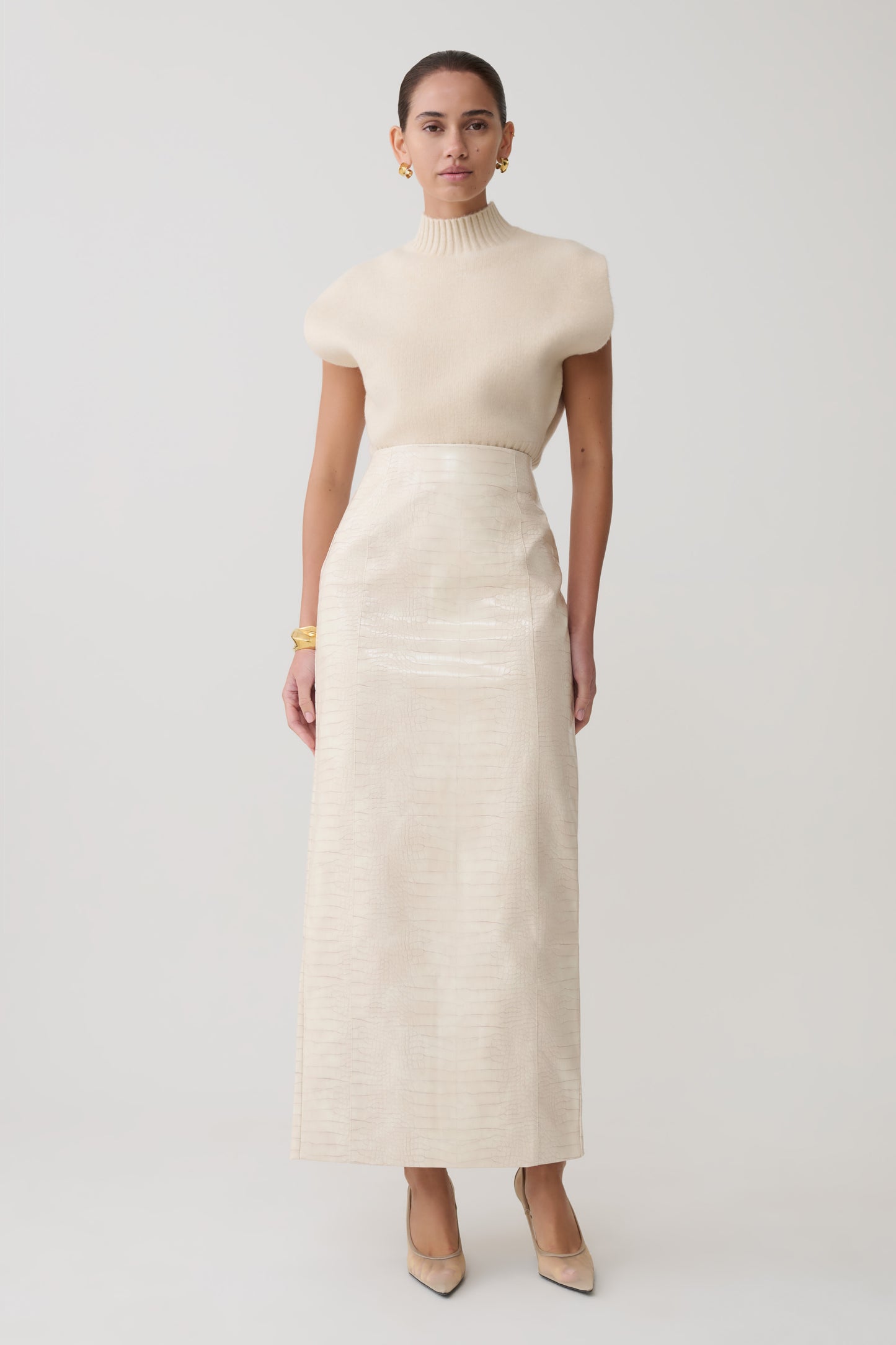 Niko Knit Oversized Top - Ivory