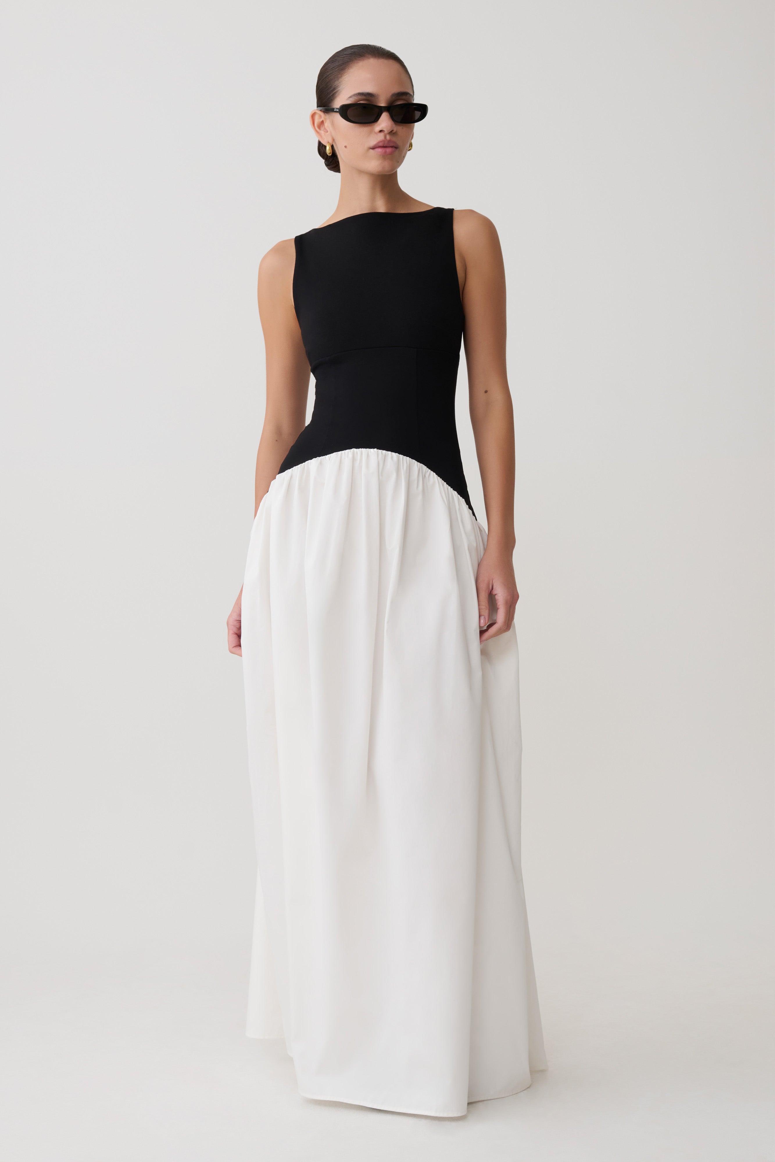Acacia Contrast Sleeveless Maxi Dress