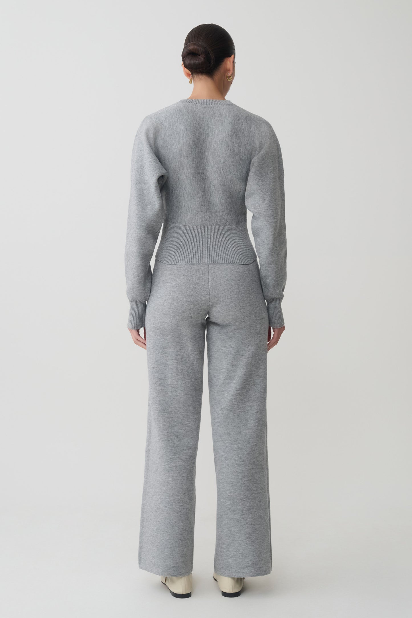 Kerrymae Straight Leg Knit Pants - Grey Marle
