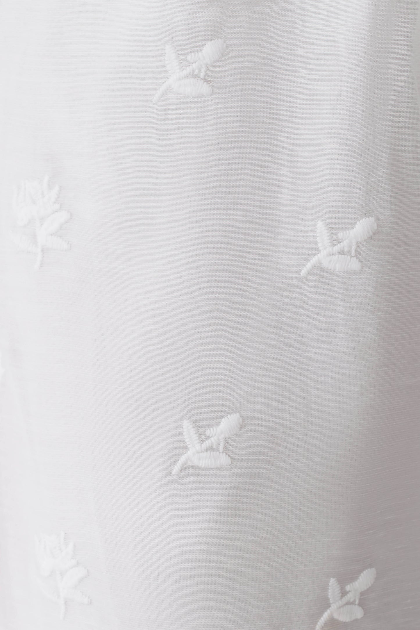 Vivian Tie Waist Embroidered Pant - White