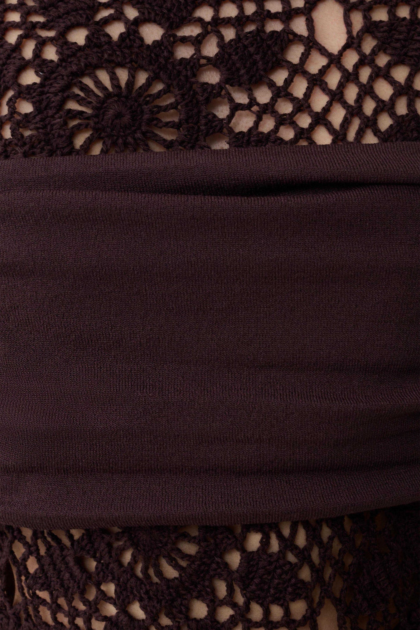 Tessie Knit & Crochet Maxi Dress - Dark Chocolate
