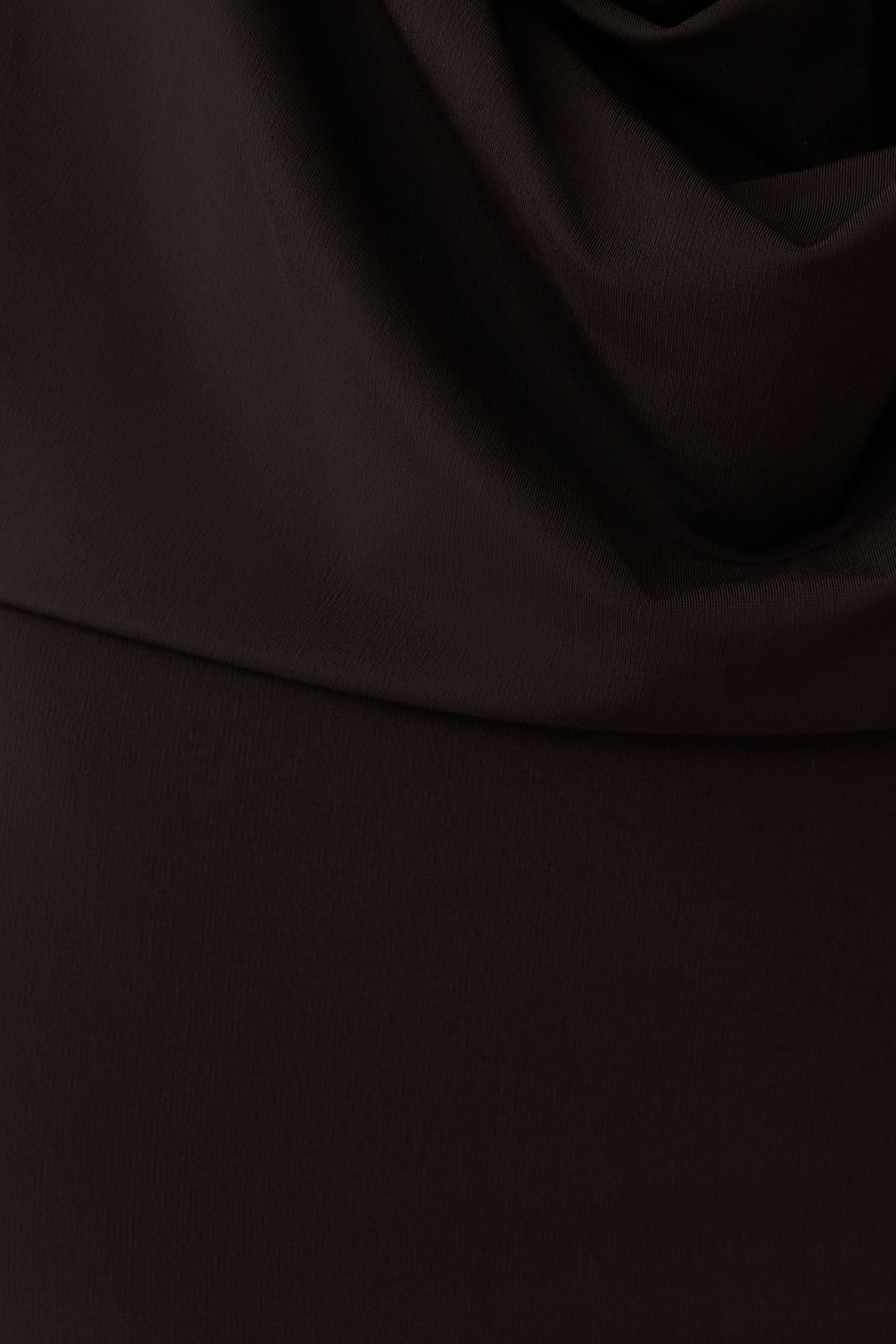 Soleia Cowl Drape Shirt Dress - Bitter Chocolate