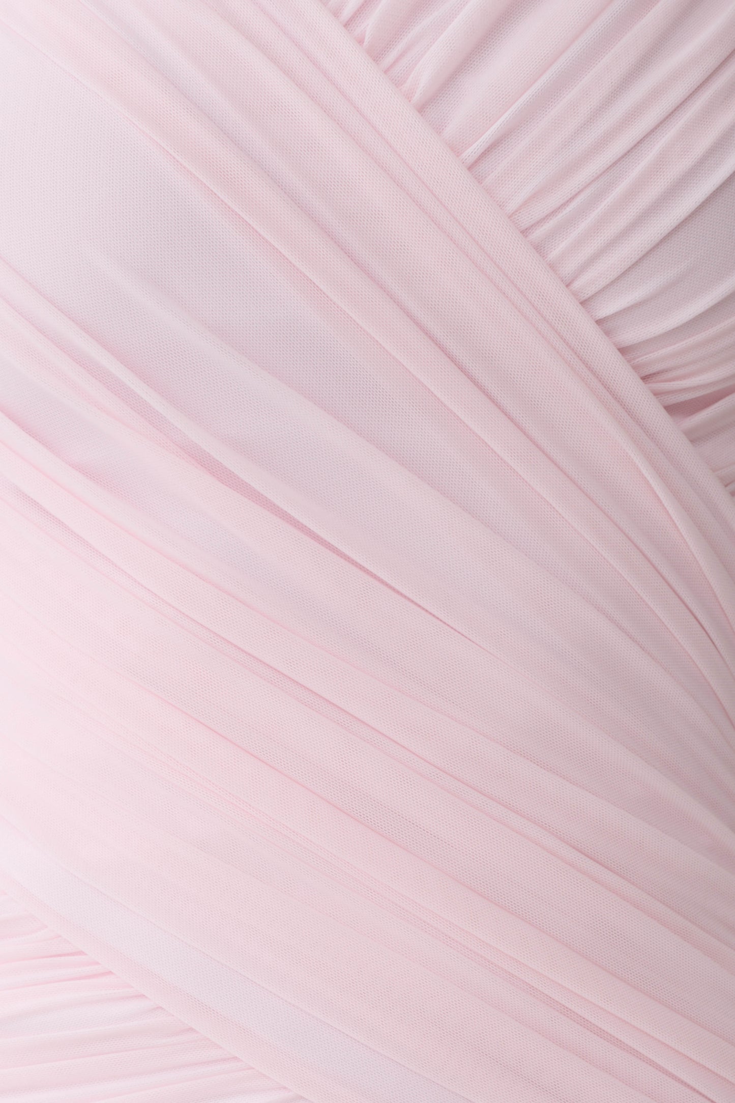 Monet Strapless Ruched Mesh Maxi Dress - Ballet Pink