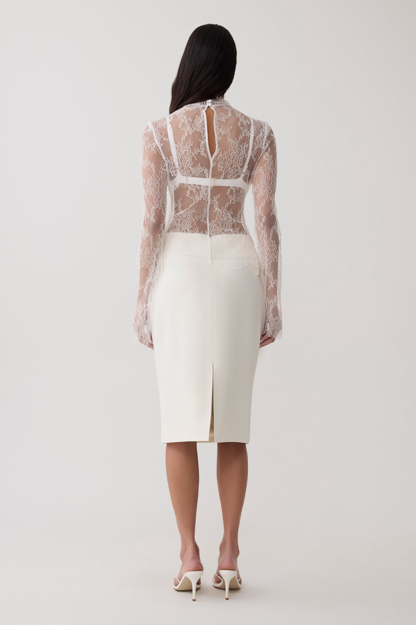 Brooke Suiting Midi Skirt - Ivory