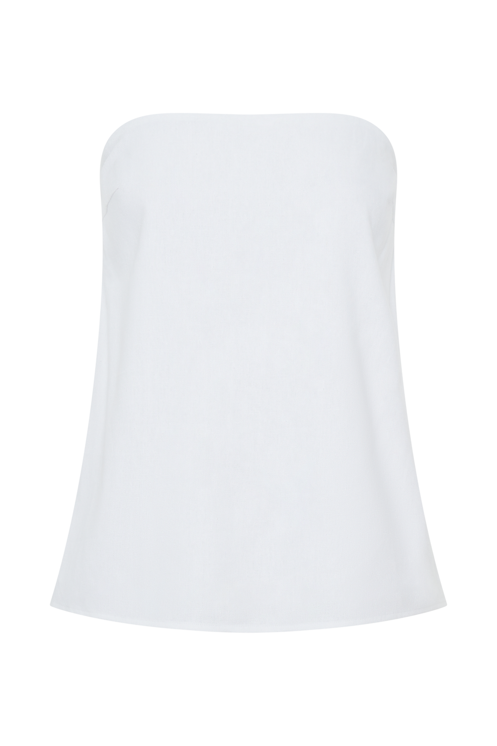 Luisa Strapless Linen Top - White