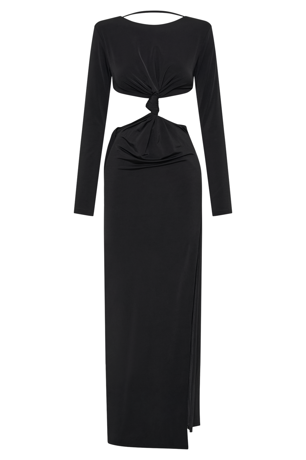 Kiandra Slinky Knot Maxi Dress - Black