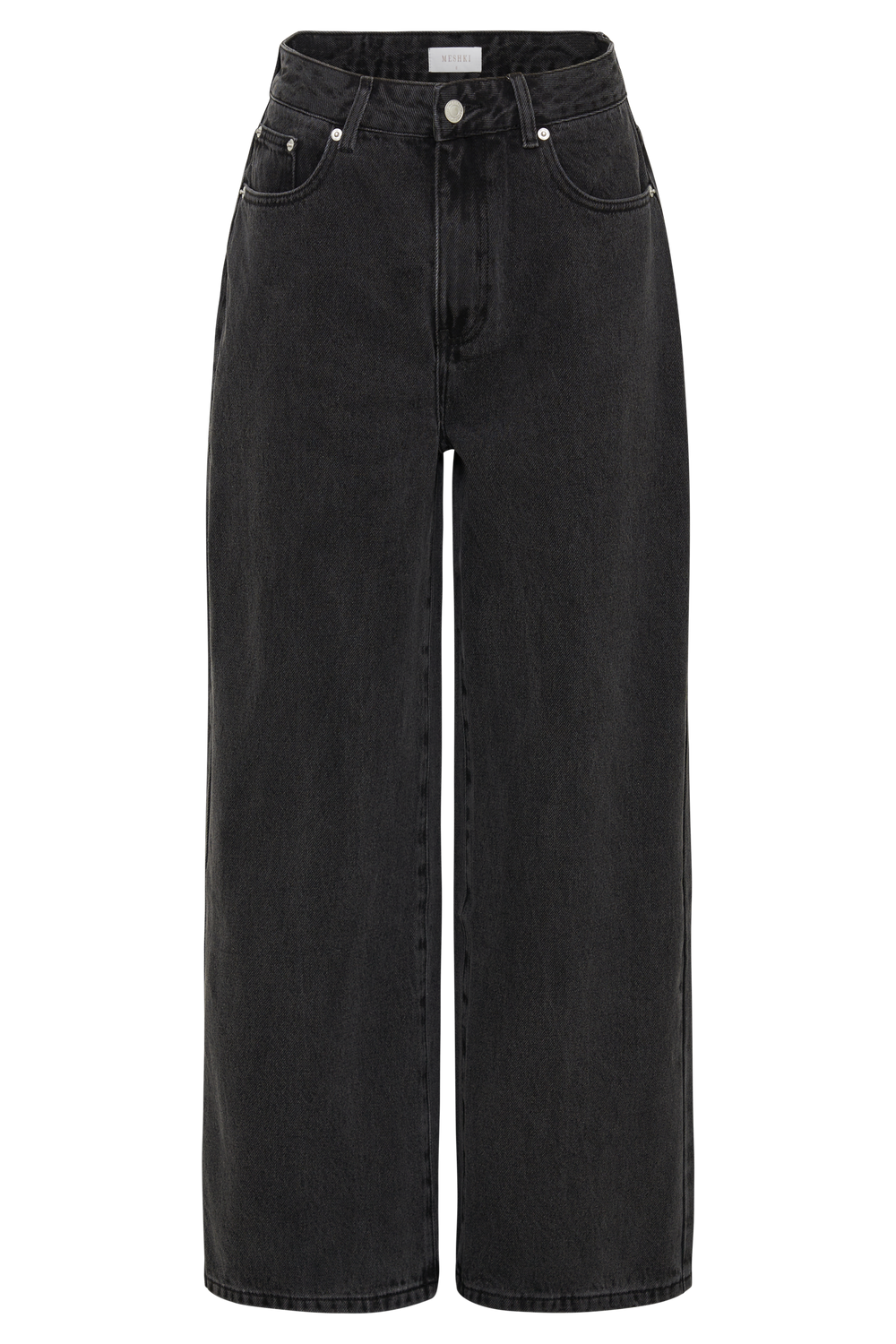 Raven Oversized Low Rise Baggy Jeans - Washed Black