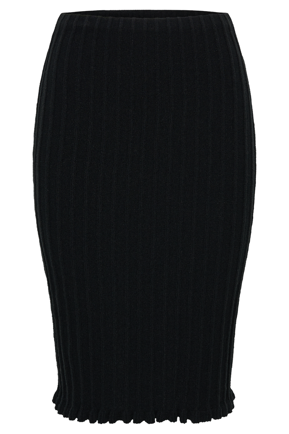 Silvia Knit Midi Skirt - Black