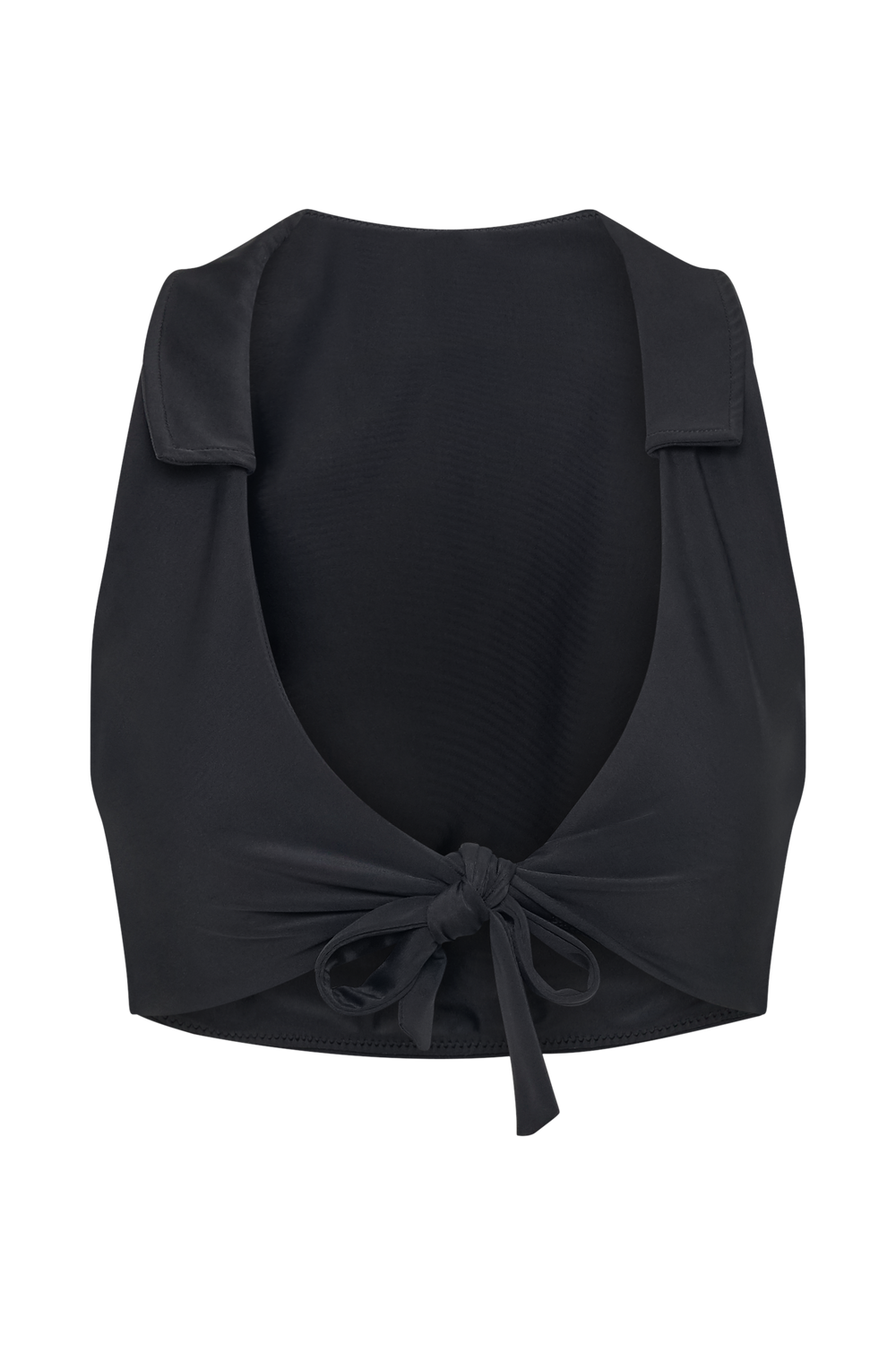 Clarita Recycled Tie Up Bikini Top - Black