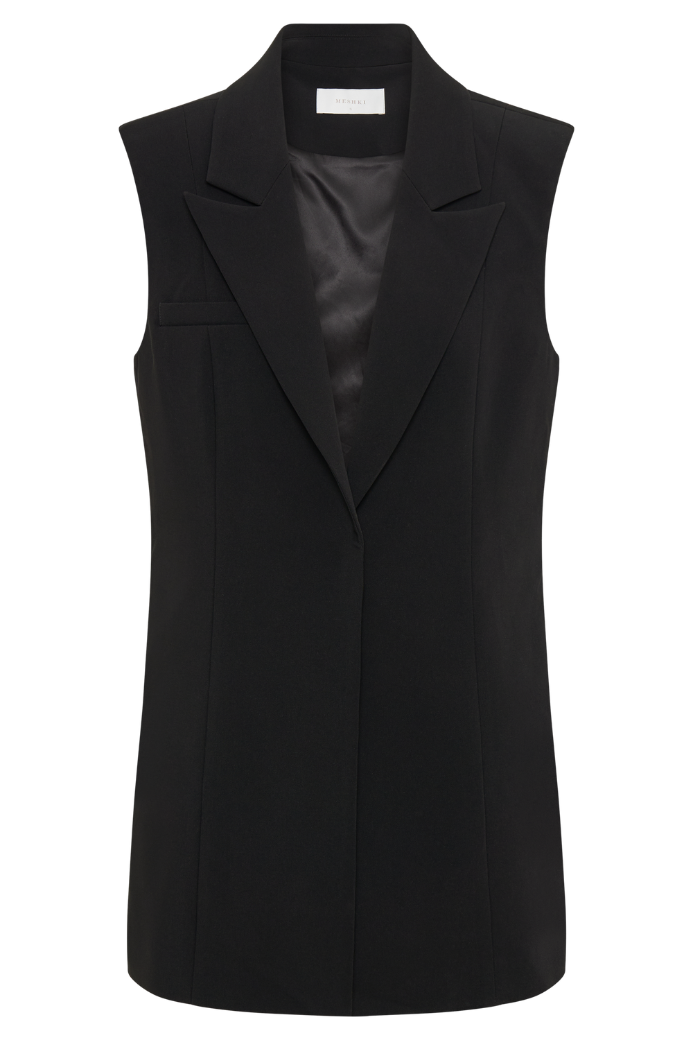 Robin Oversized Suiting Vest - Black