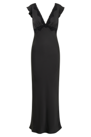 Chelsea Cap Sleeve Maxi Dress - Black