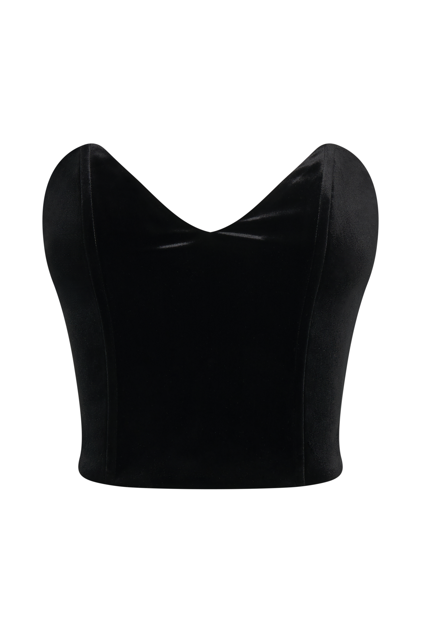 Chaya Velvet Pointed Corset - Black