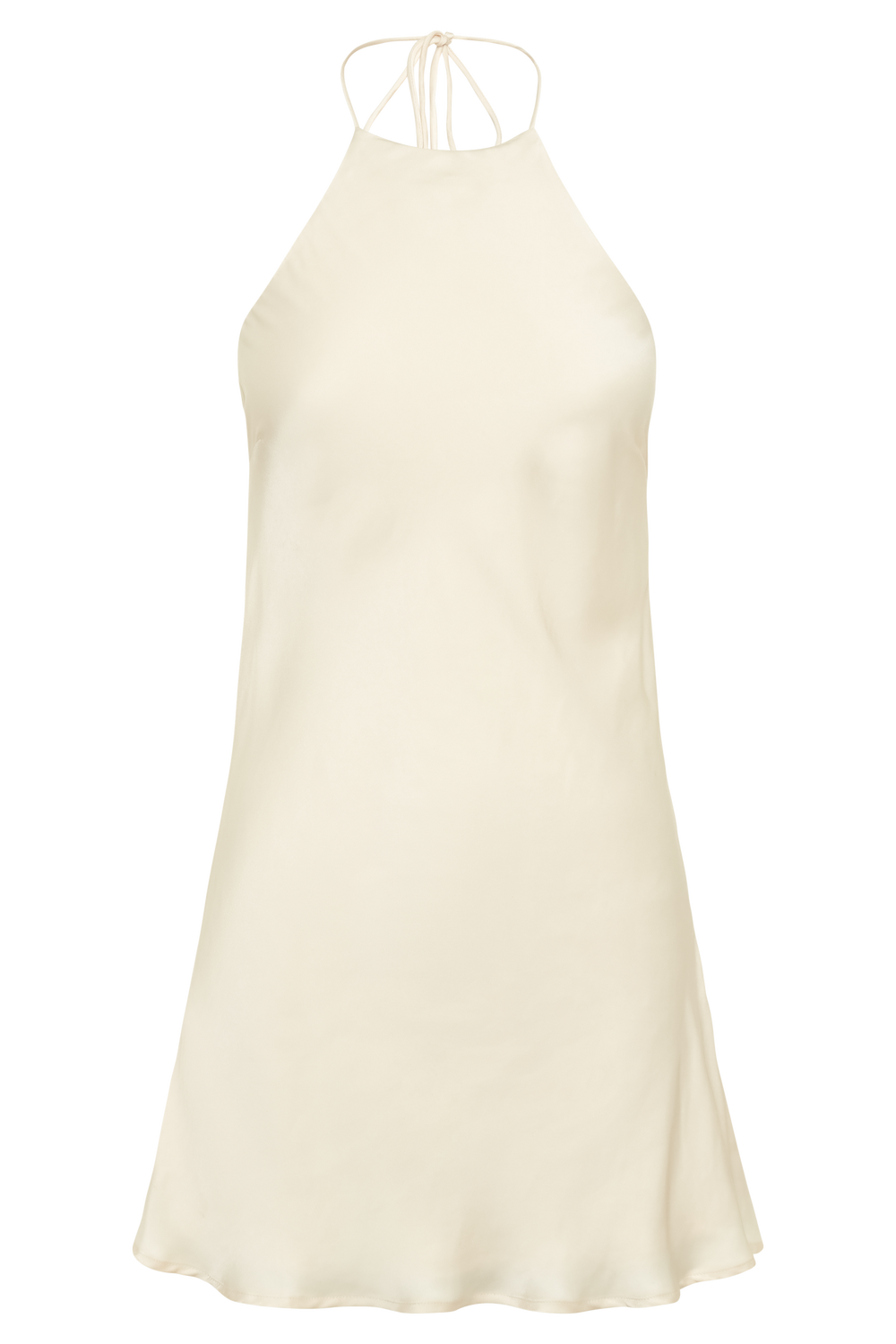 Atlas Satin Bow Mini Dress - Ivory