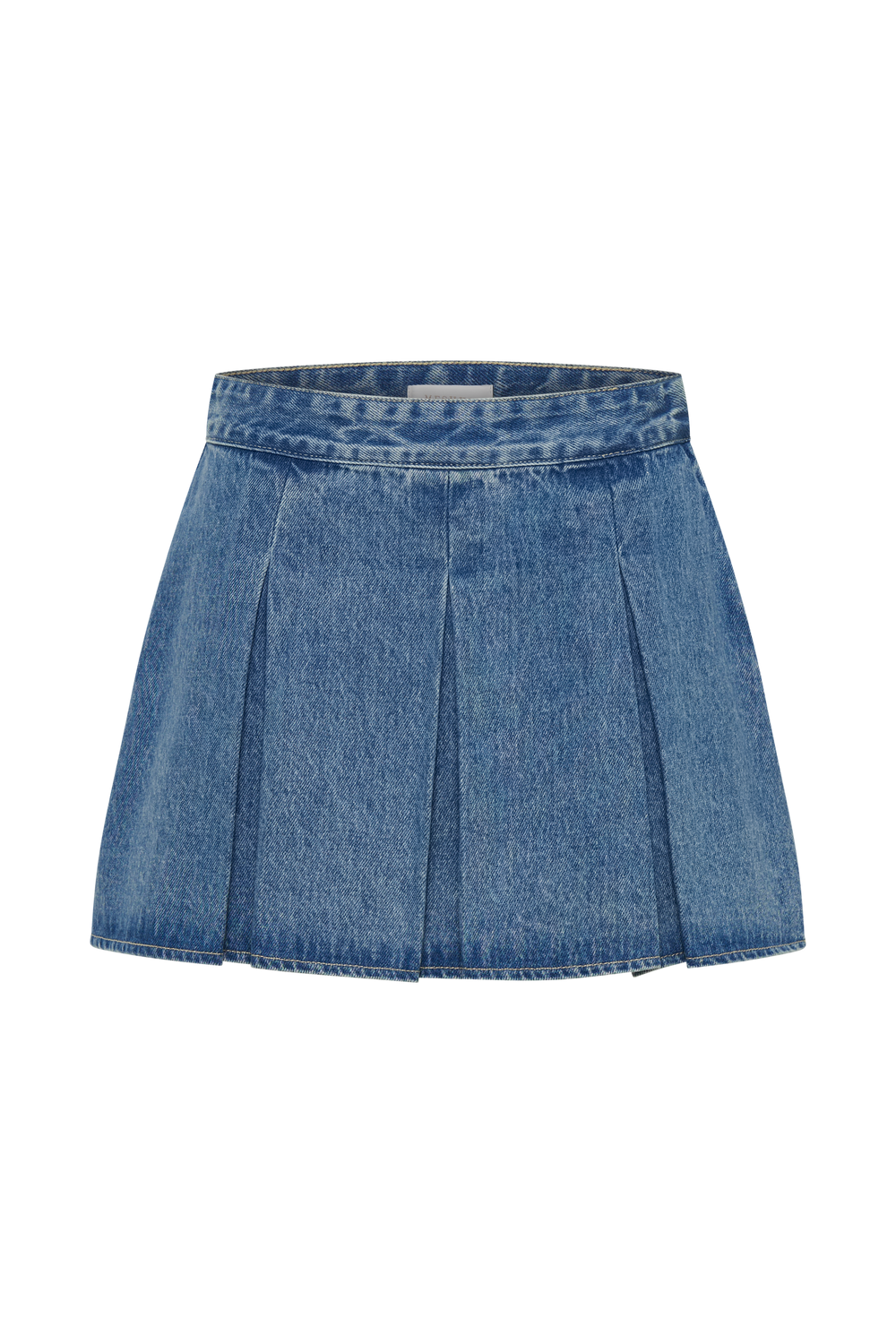 Marnie Box Pleat Mini Skirt - 70'S Blue