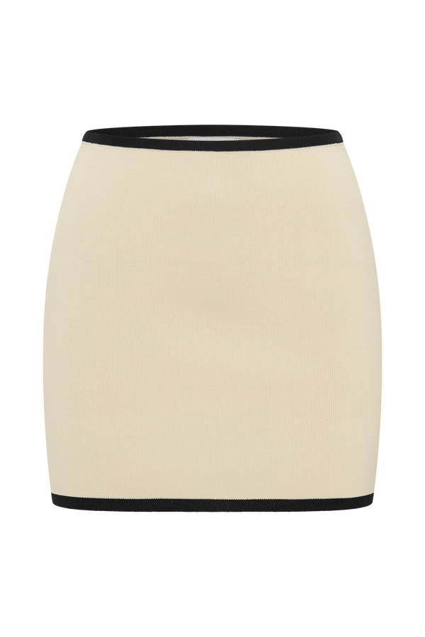 Klara Knit Mini Skirt - Black/Cream