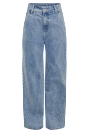 Roxy Wide Leg High Waist Denim Jeans - Mid Blue
