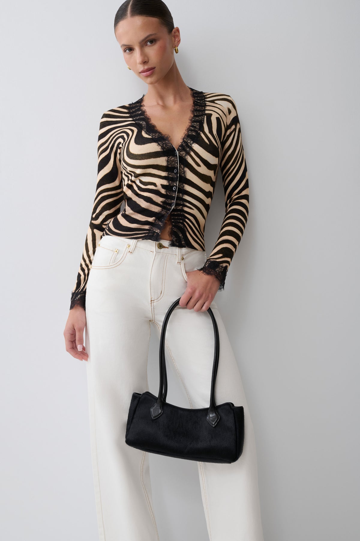 Mannon Mid Rise Denim Jeans - White