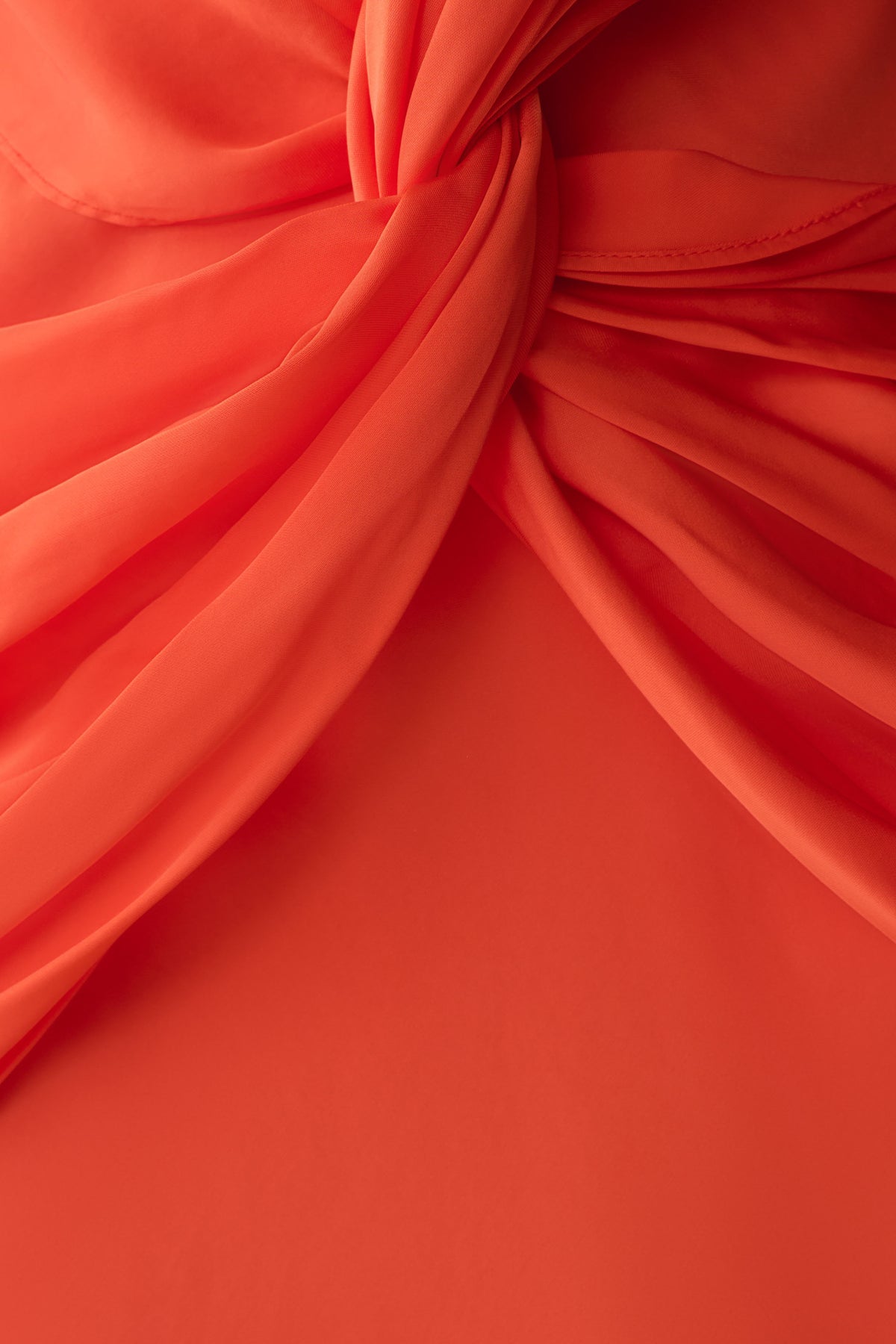 Fantina V Neck Satin Maxi Dress - Blood Orange