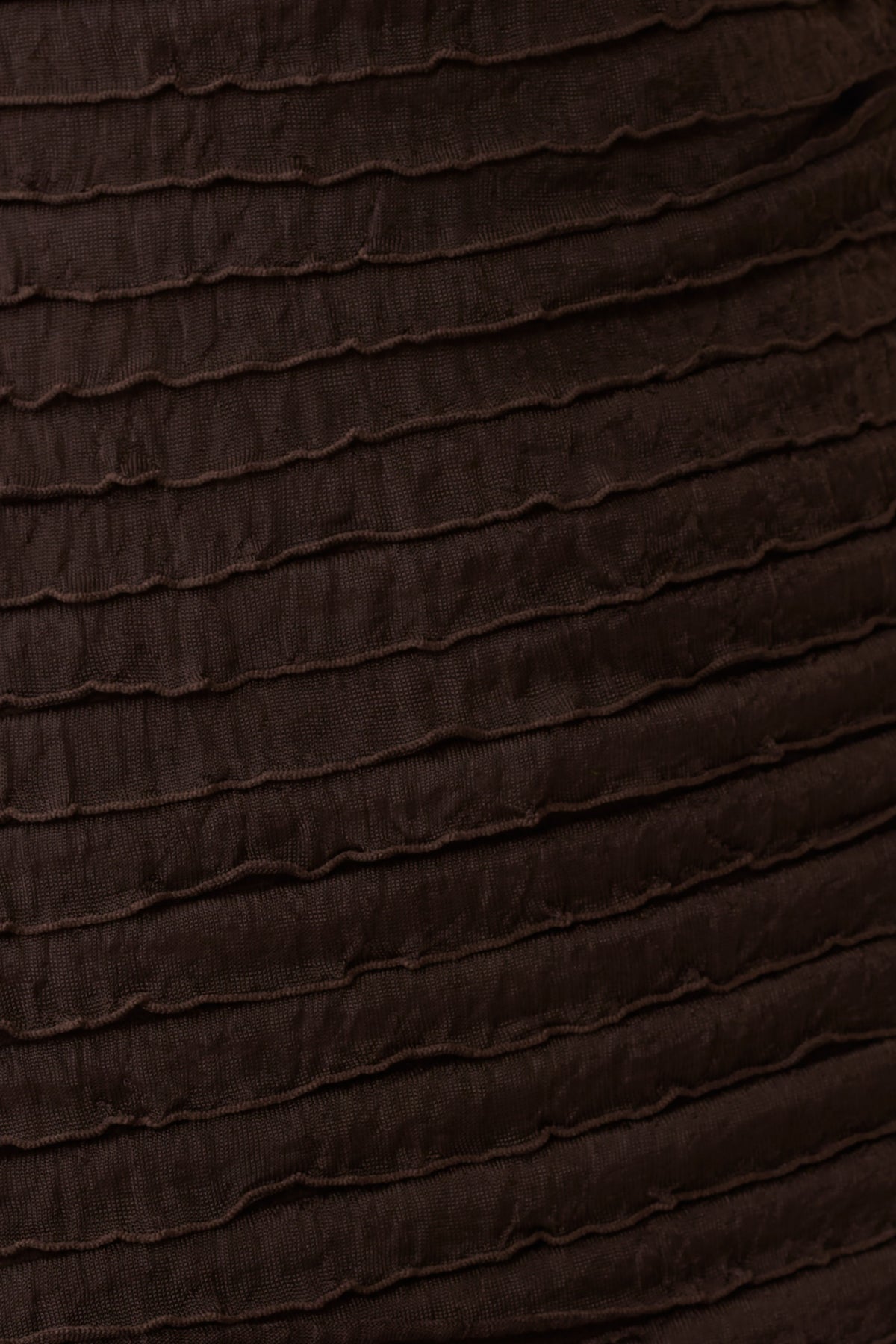 Nara Frilled Midi Dress - Chocolate