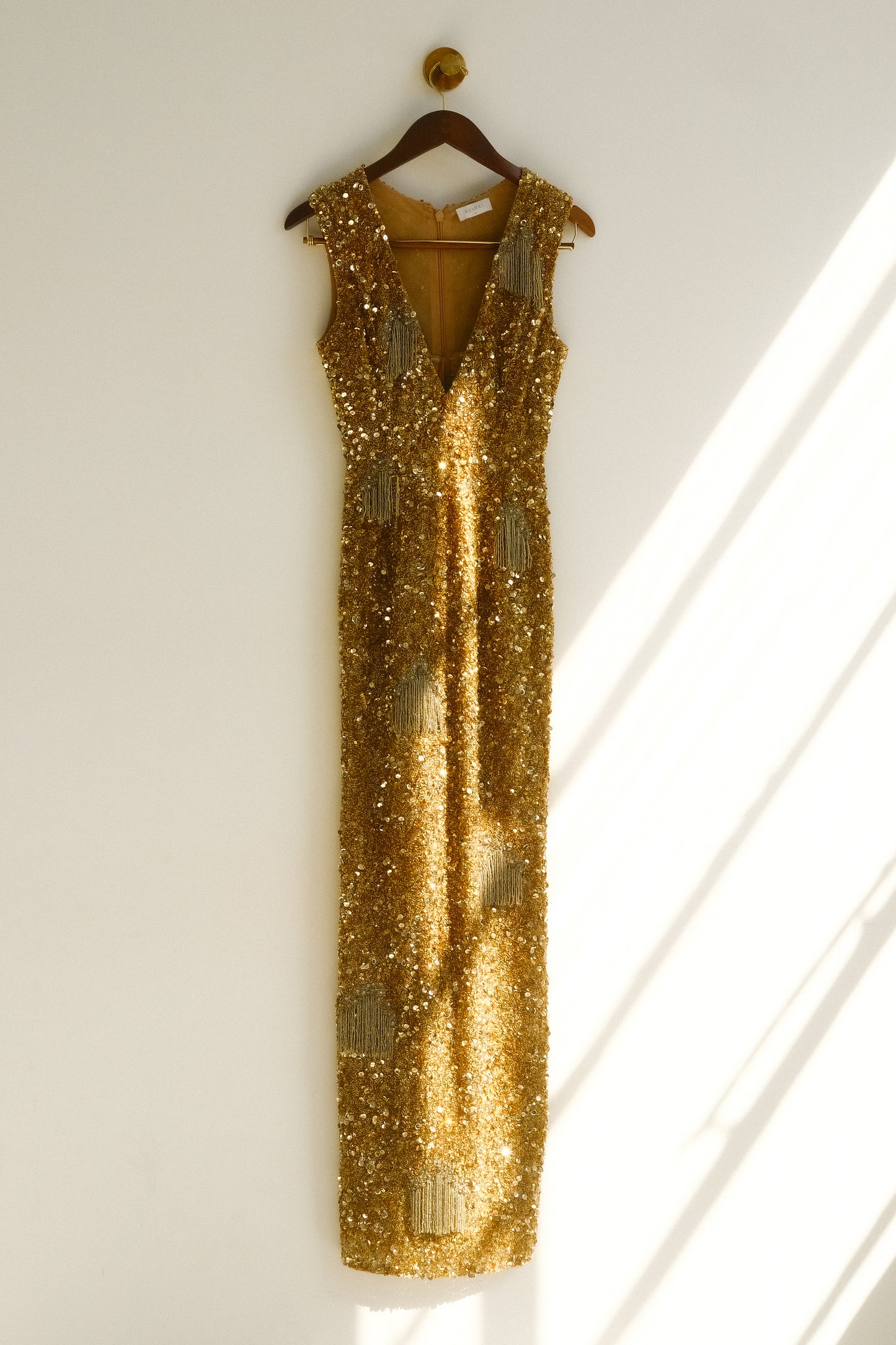Astor Hand Embellished Maxi Dress - Gold