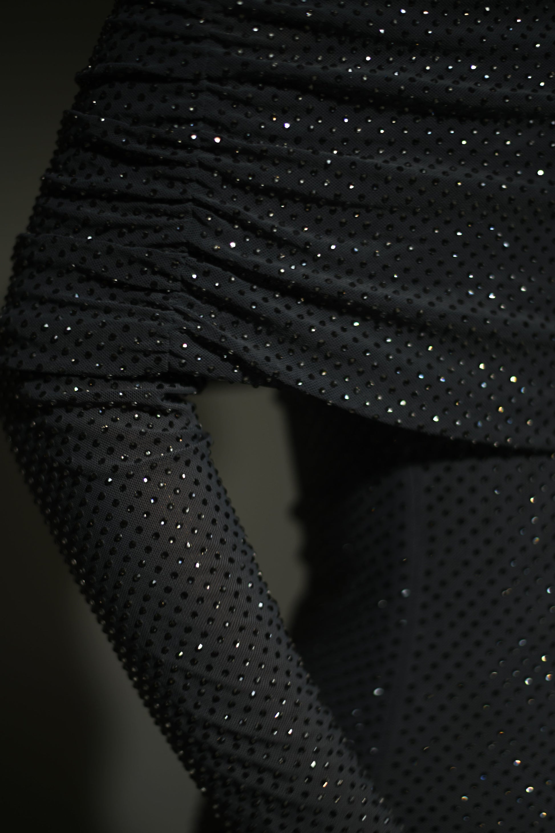 Collective Dress - Marcel Off Shoulder Diamante Maxi Dress - Gunmetal image 5