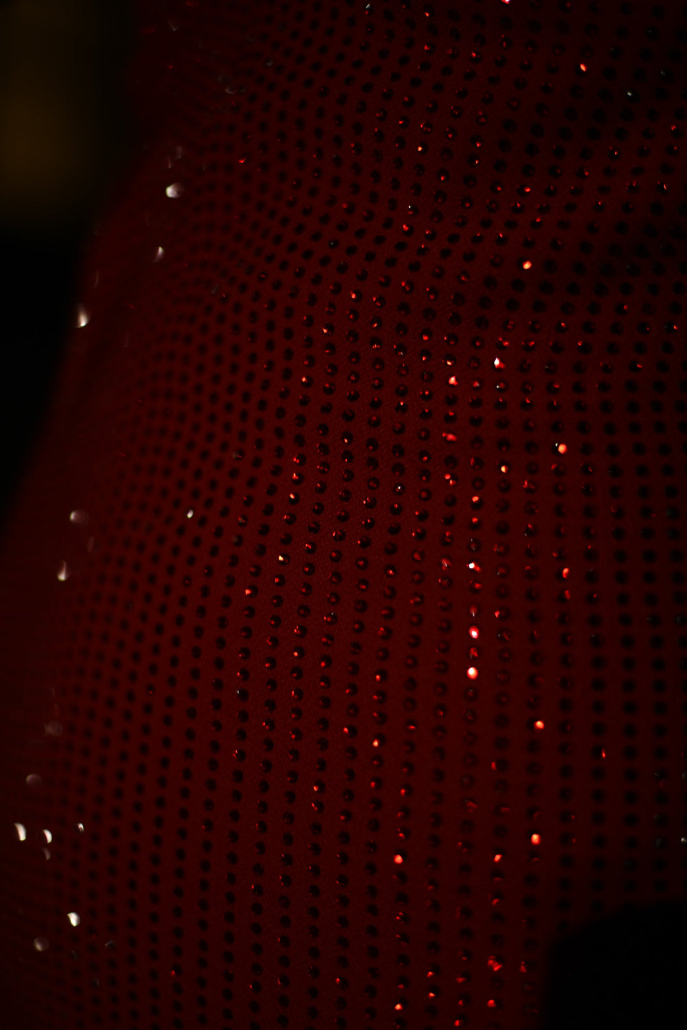Seina Diamante Halter Mini Dress - Vermilion Red