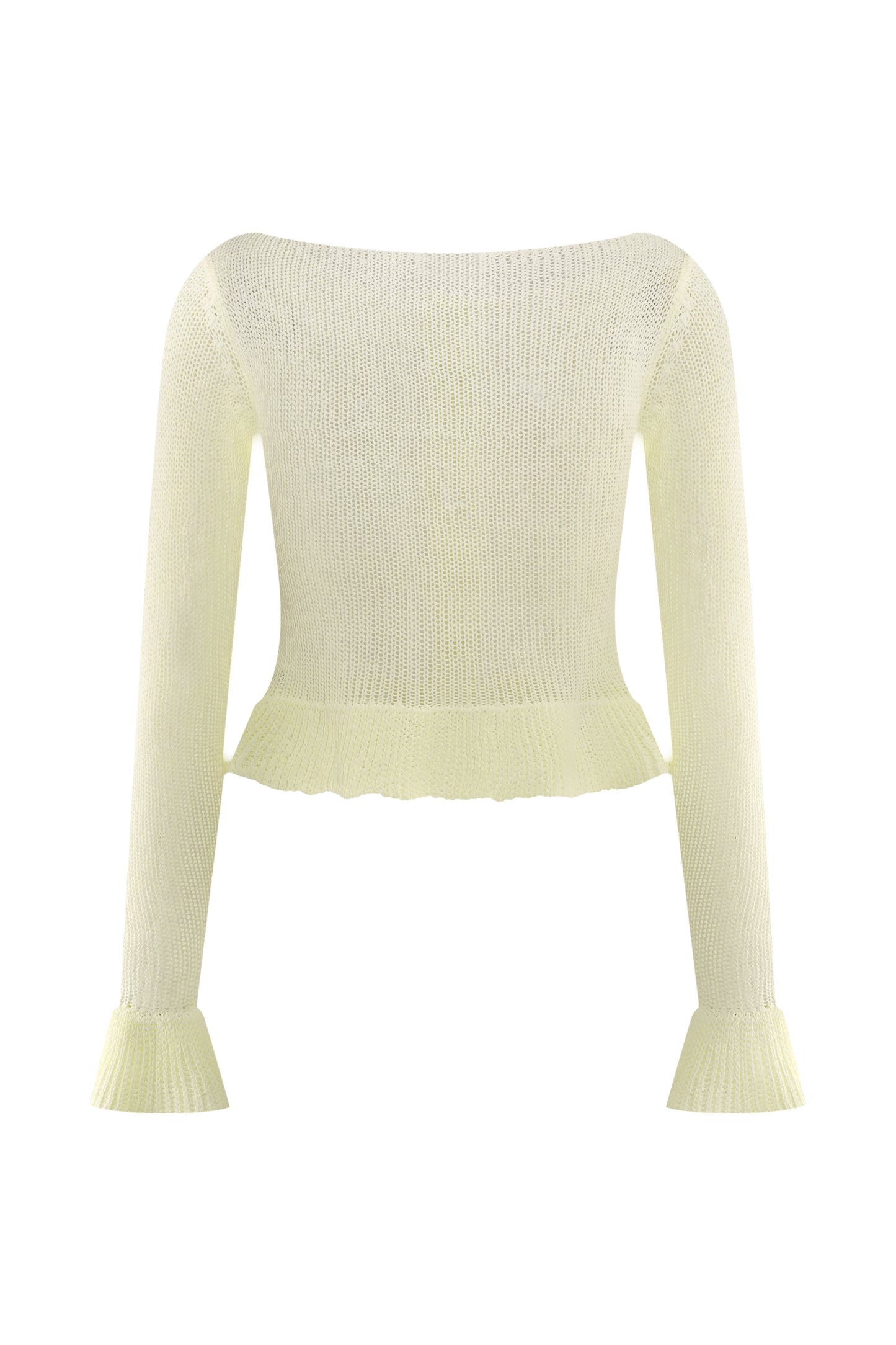 Eleanor Knit Frill Cardigan - White