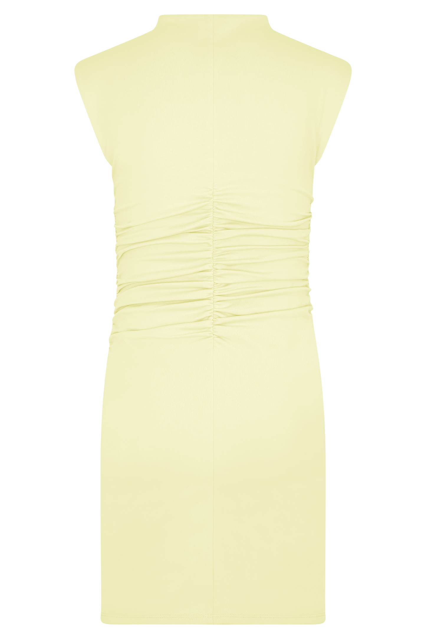 Elliot High Neck Sleeveless Mini Dress - Pale Lemon