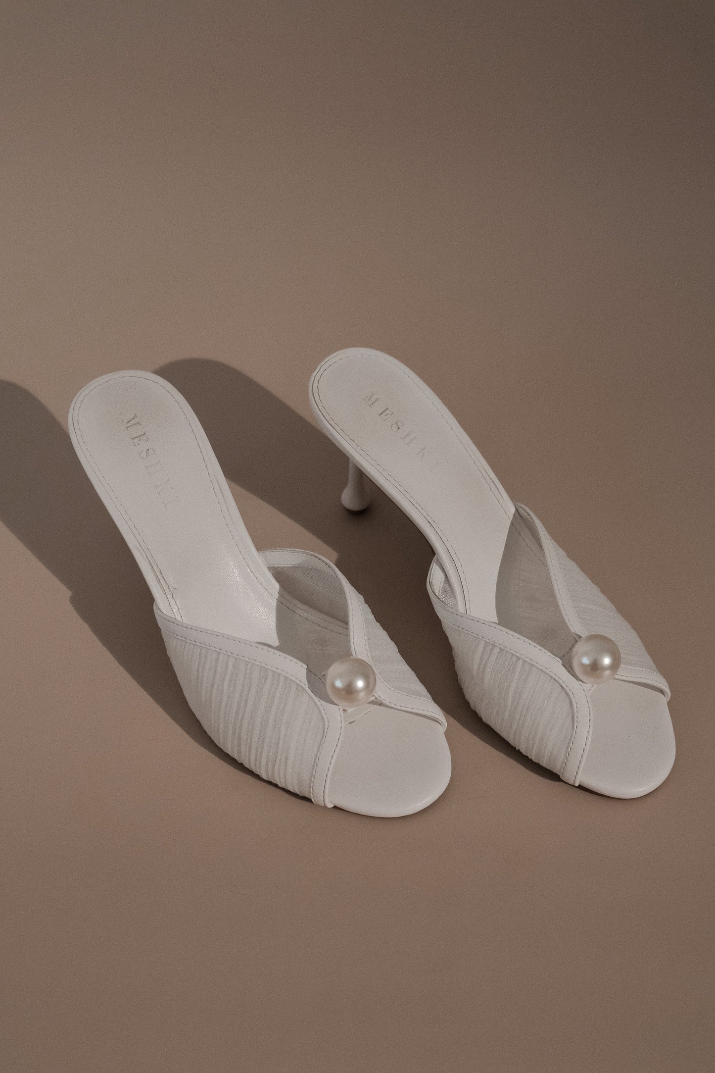 Reena Pearl Mesh Mule - Ivory