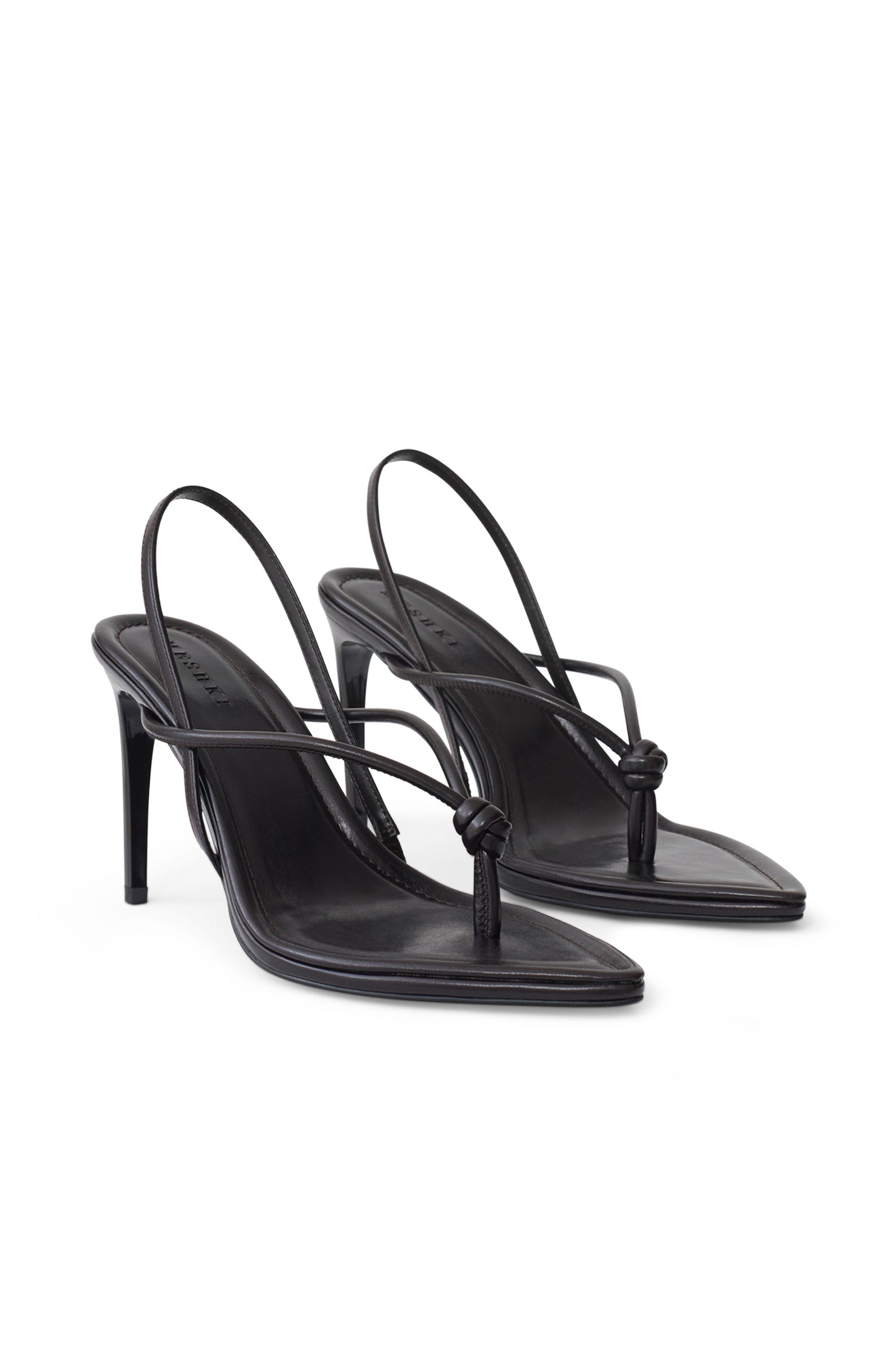 Nikkie Knot Sling Back Heel - Chocolate