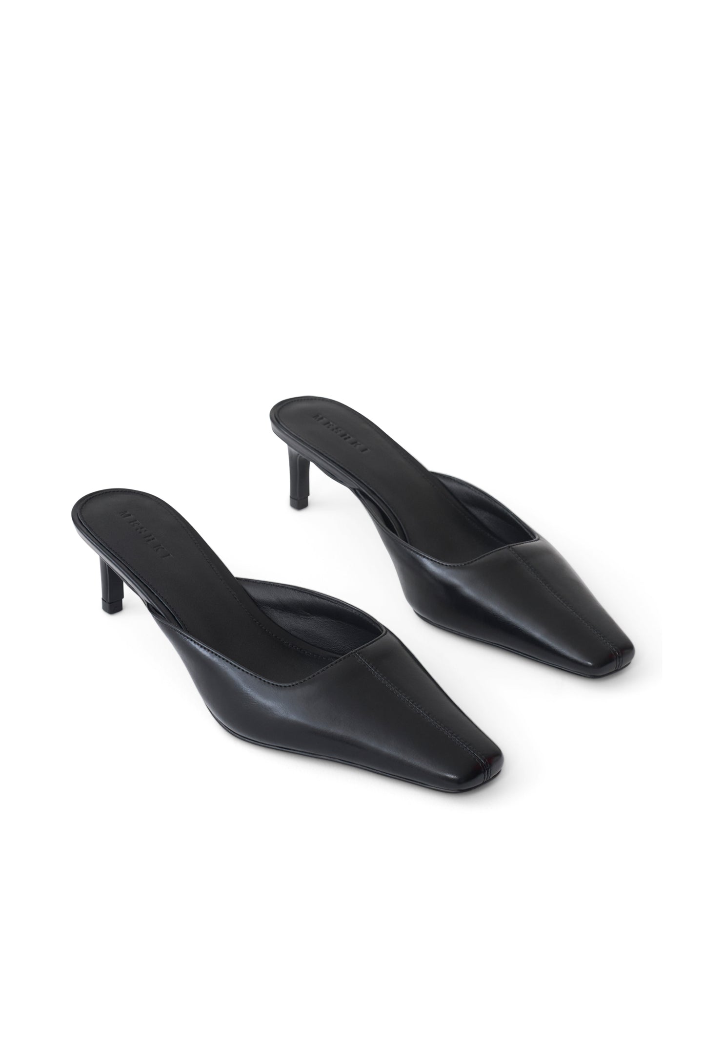 Stevie Pointed Square Toe Mule - Black