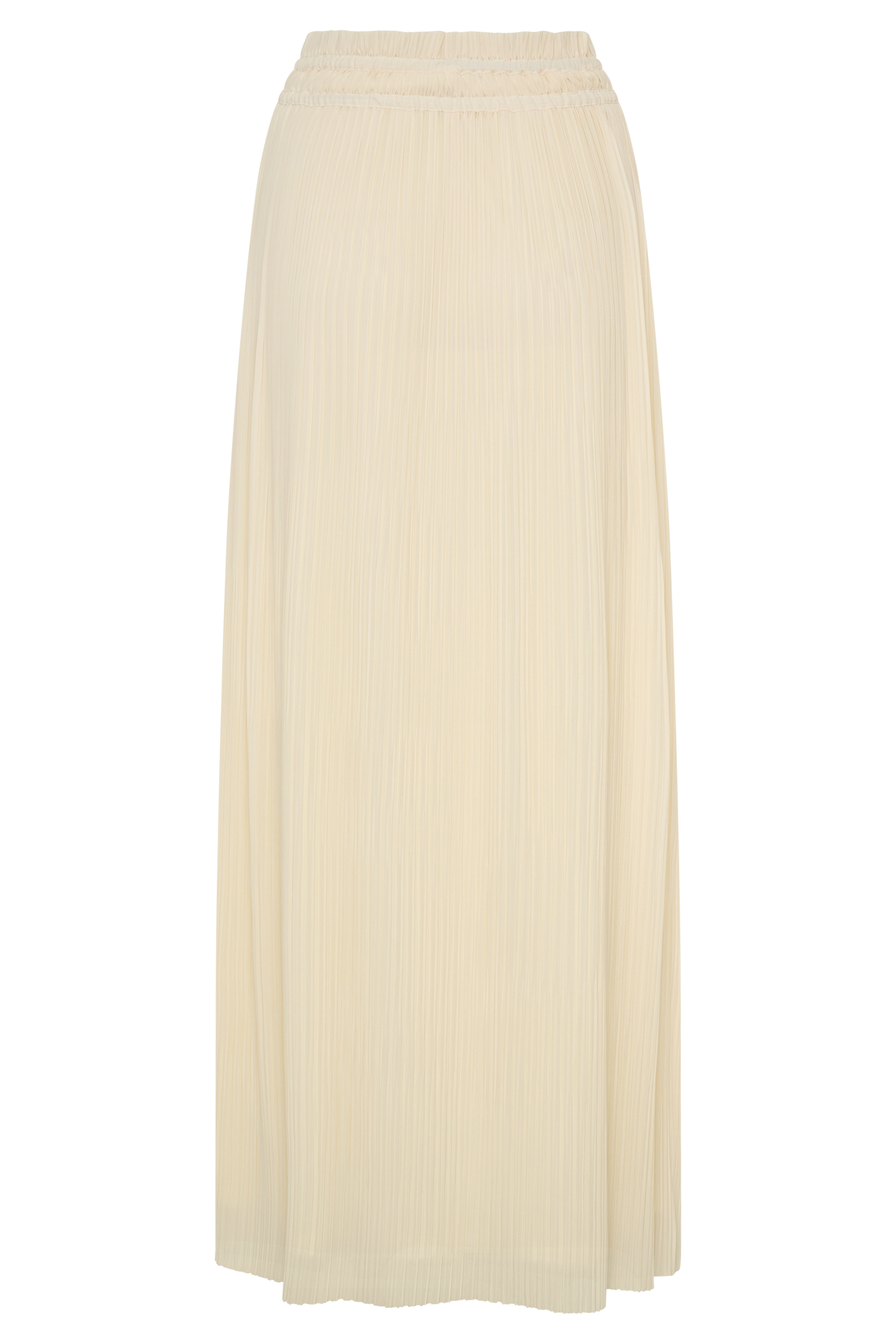 Amaris Gathered Plisse Maxi Skirt - Lemon