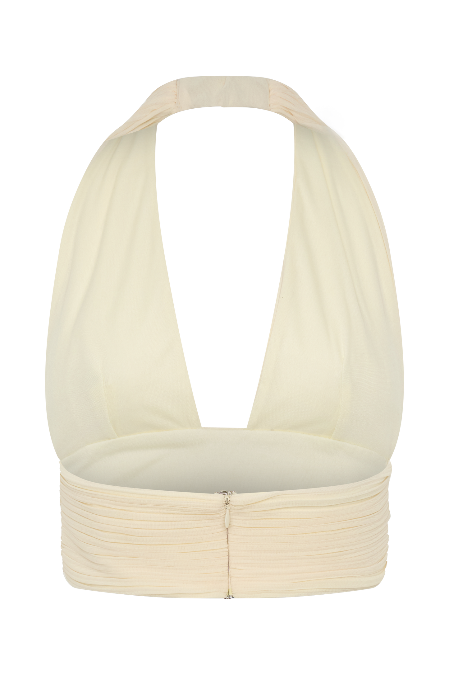 Amaris Sleeveless Plisse Halter Top - Lemon