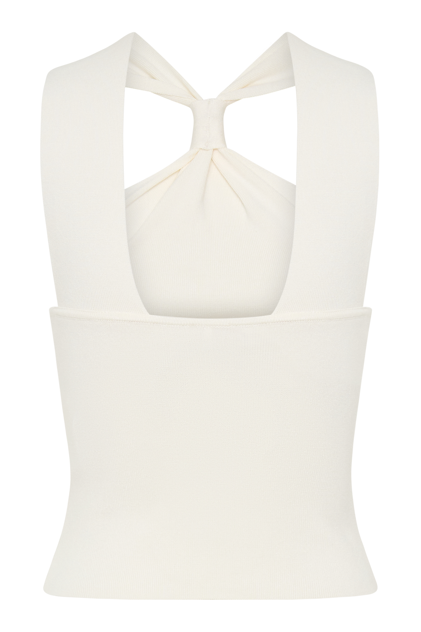 Angelika Twist Front Knit Top - Ivory