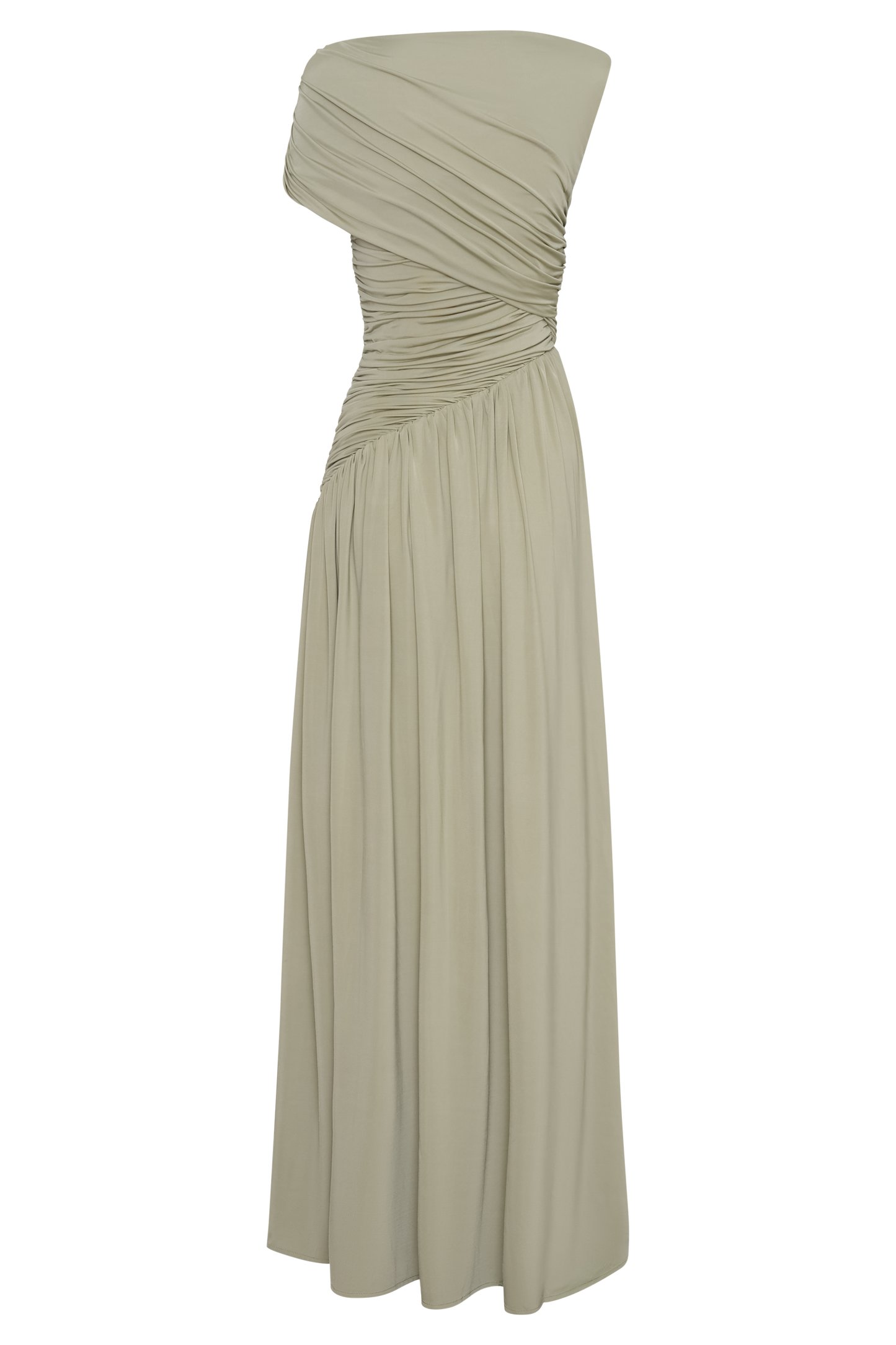 Ayeshya Slinky Asymmetric Maxi Dress - Sage