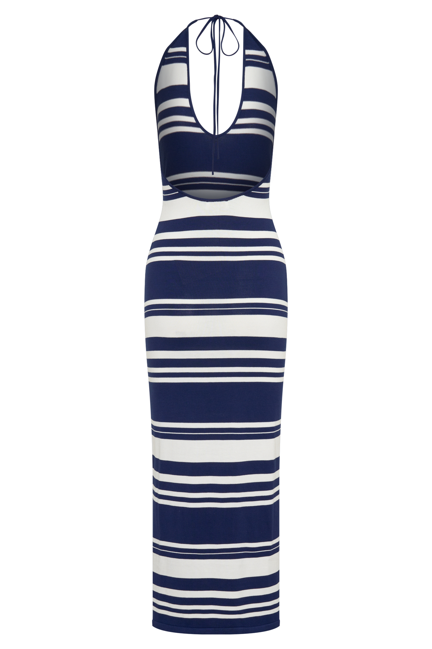 Brienne Stripe Midi Dress - Navy/Ivory