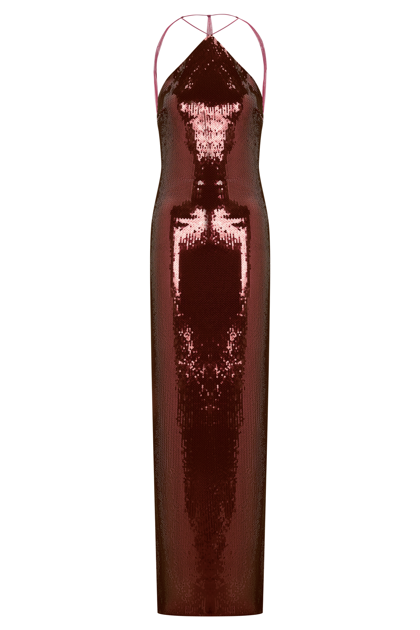 Baldwin Sequin Cut Out Maxi Dress - Mahogany