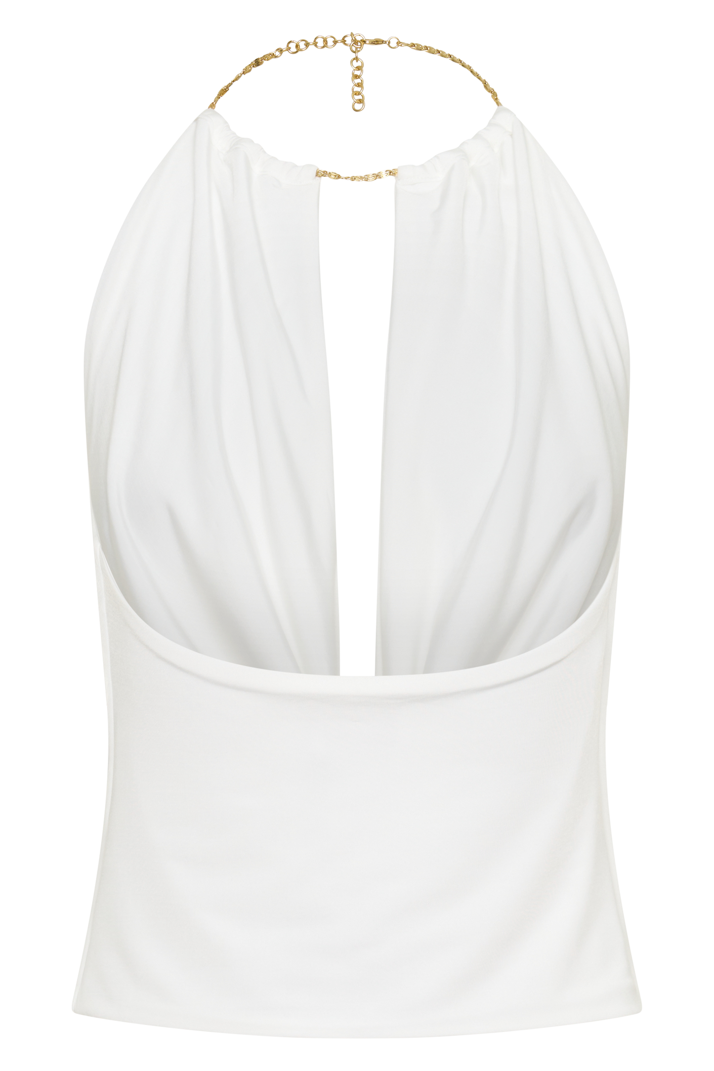 Banks Halter Neck Top With Hardware - White