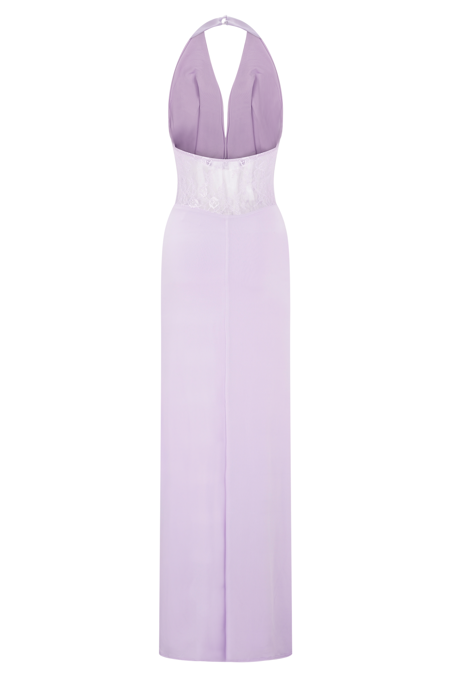Bonnie Slinky And Lace Maxi Dress - Lilac