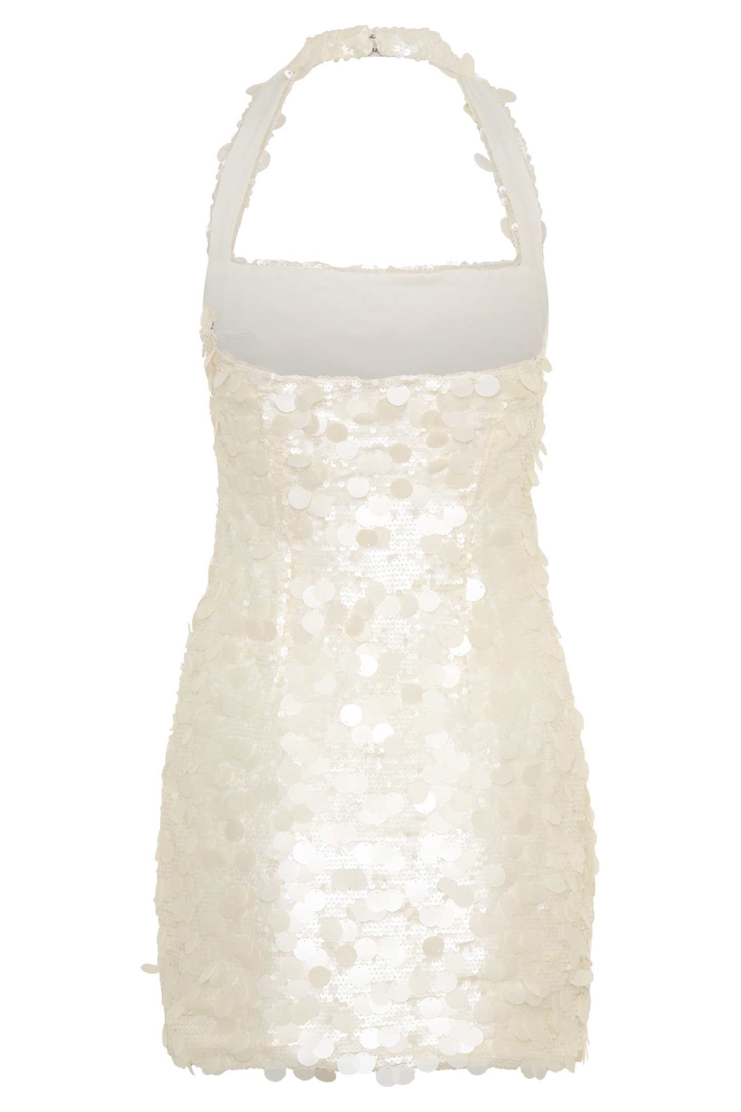 Caralee Sequin Halter Mini Dress - Ivory
