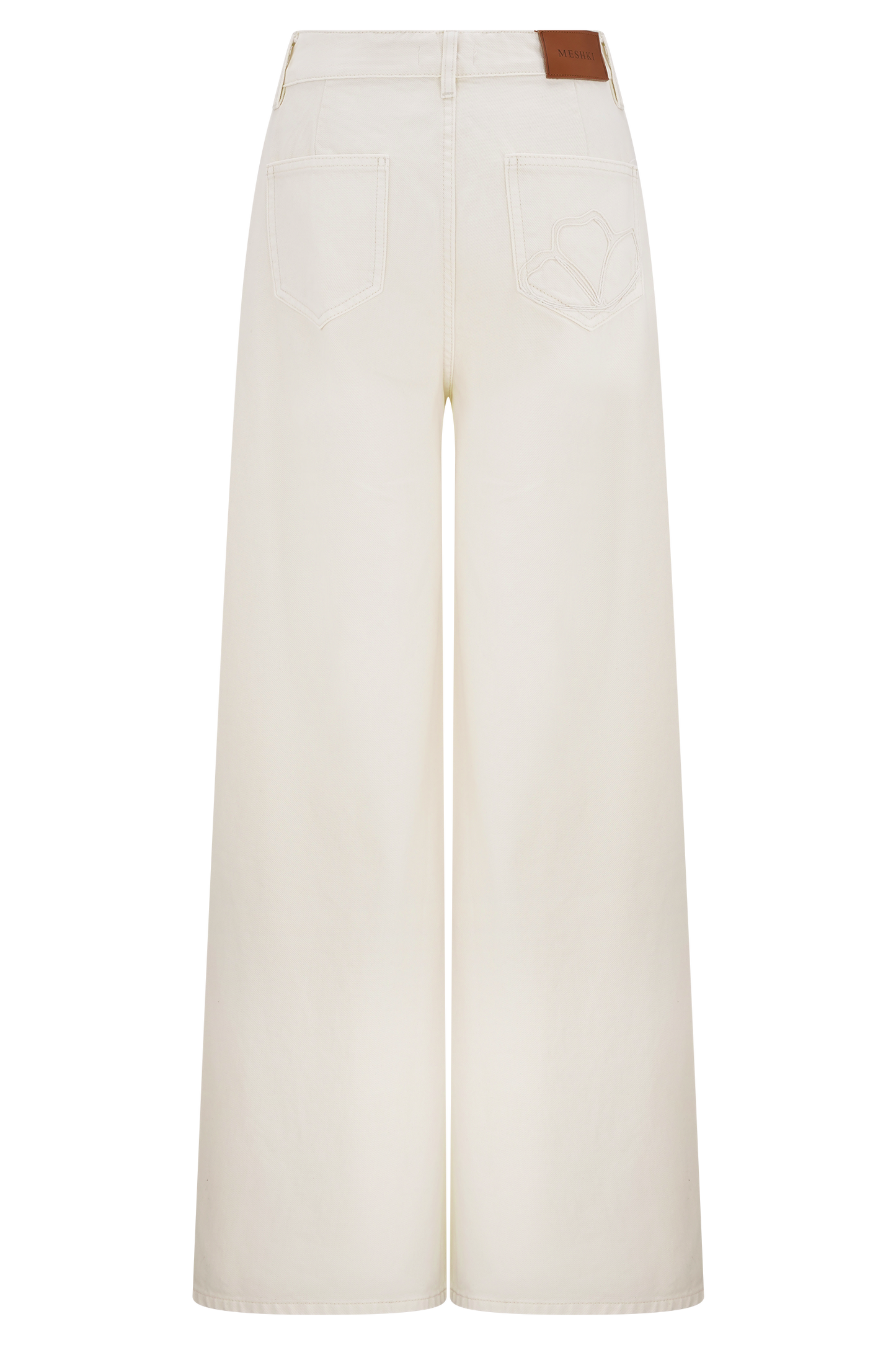 Carmella Embroided Jeans - Ecru