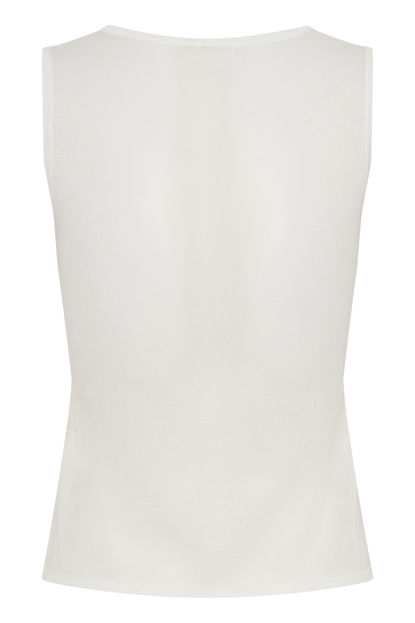 Dollie Sheer Knit Tank Top - Ivory