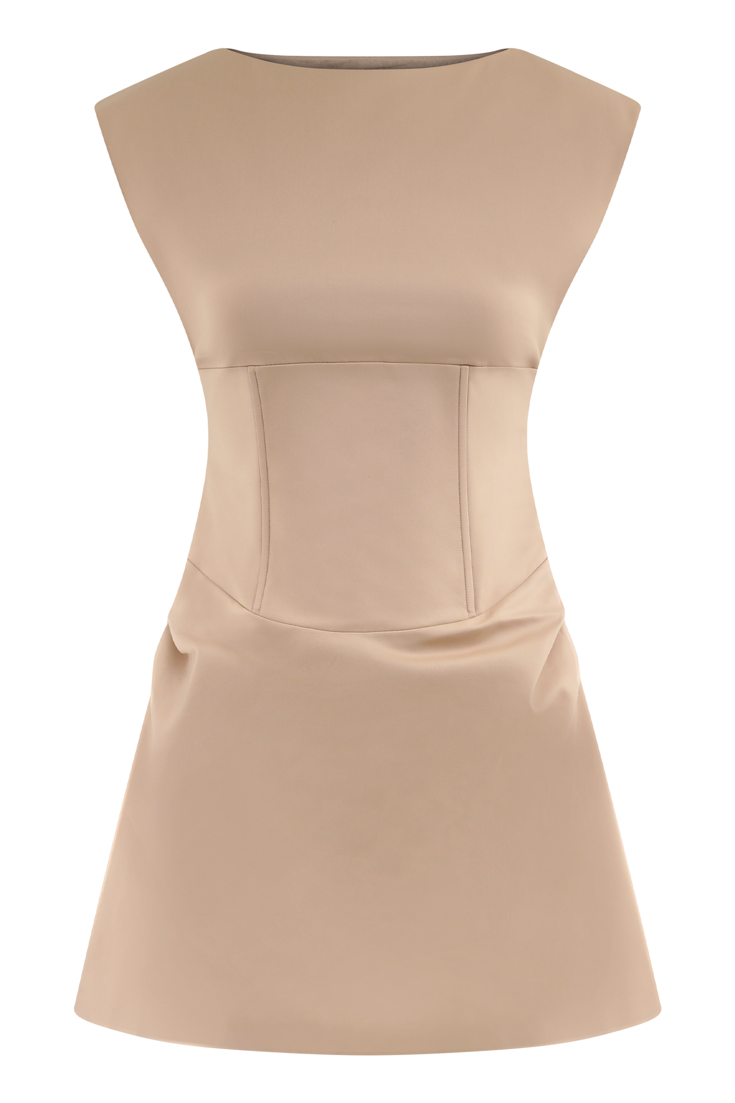 Doris Sleeveless Mini Dress - Camel