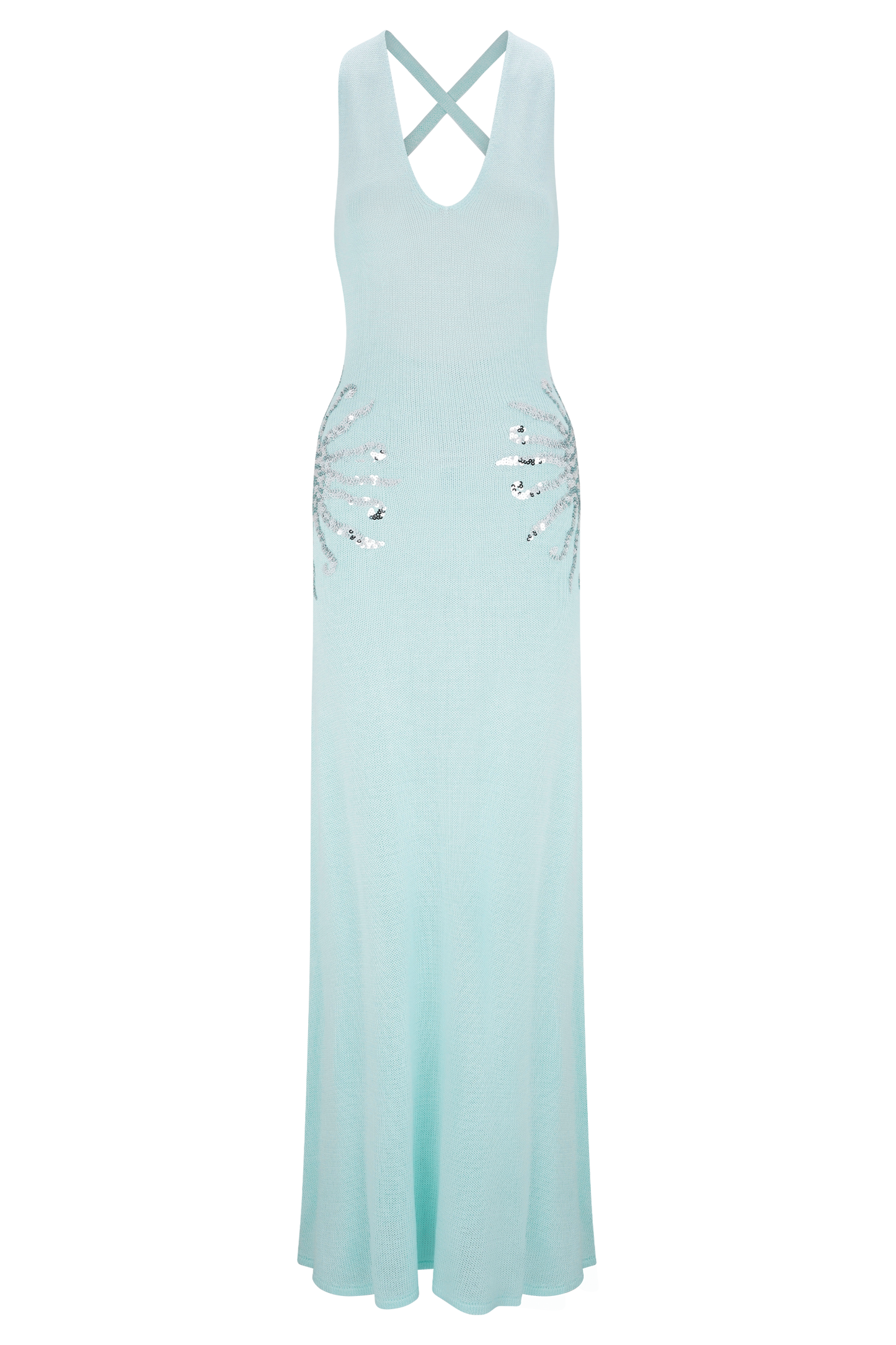 Ellington Knit Maxi Dress With Sequin - Lagoon