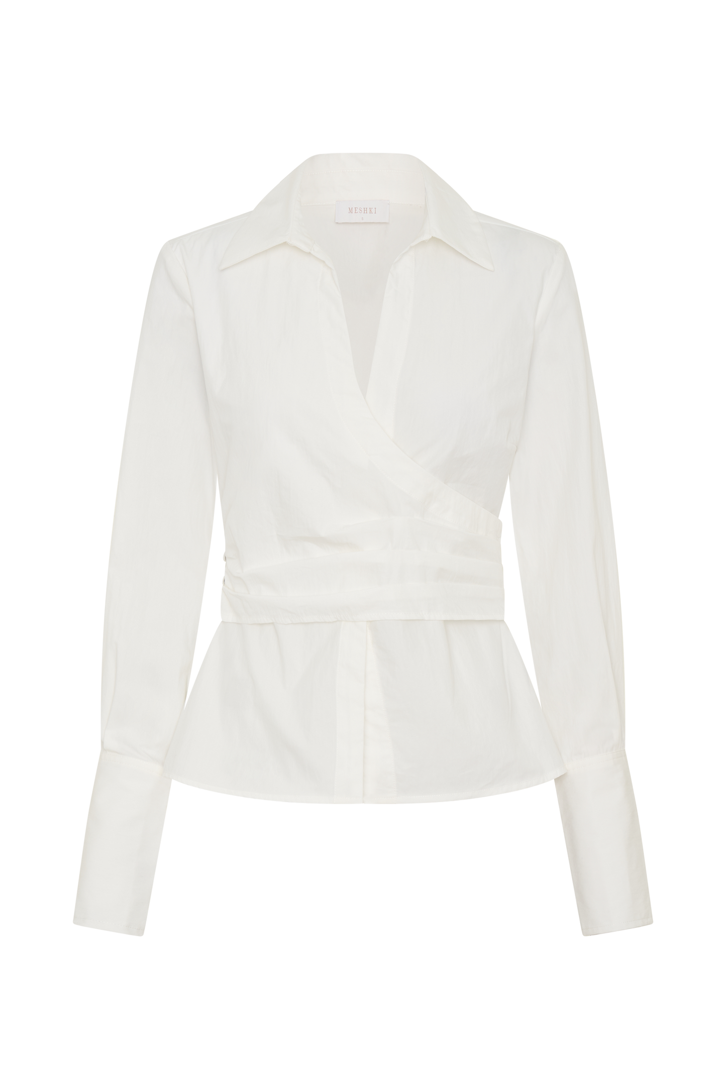 Eugenia Wrap Cotton Shirt - White