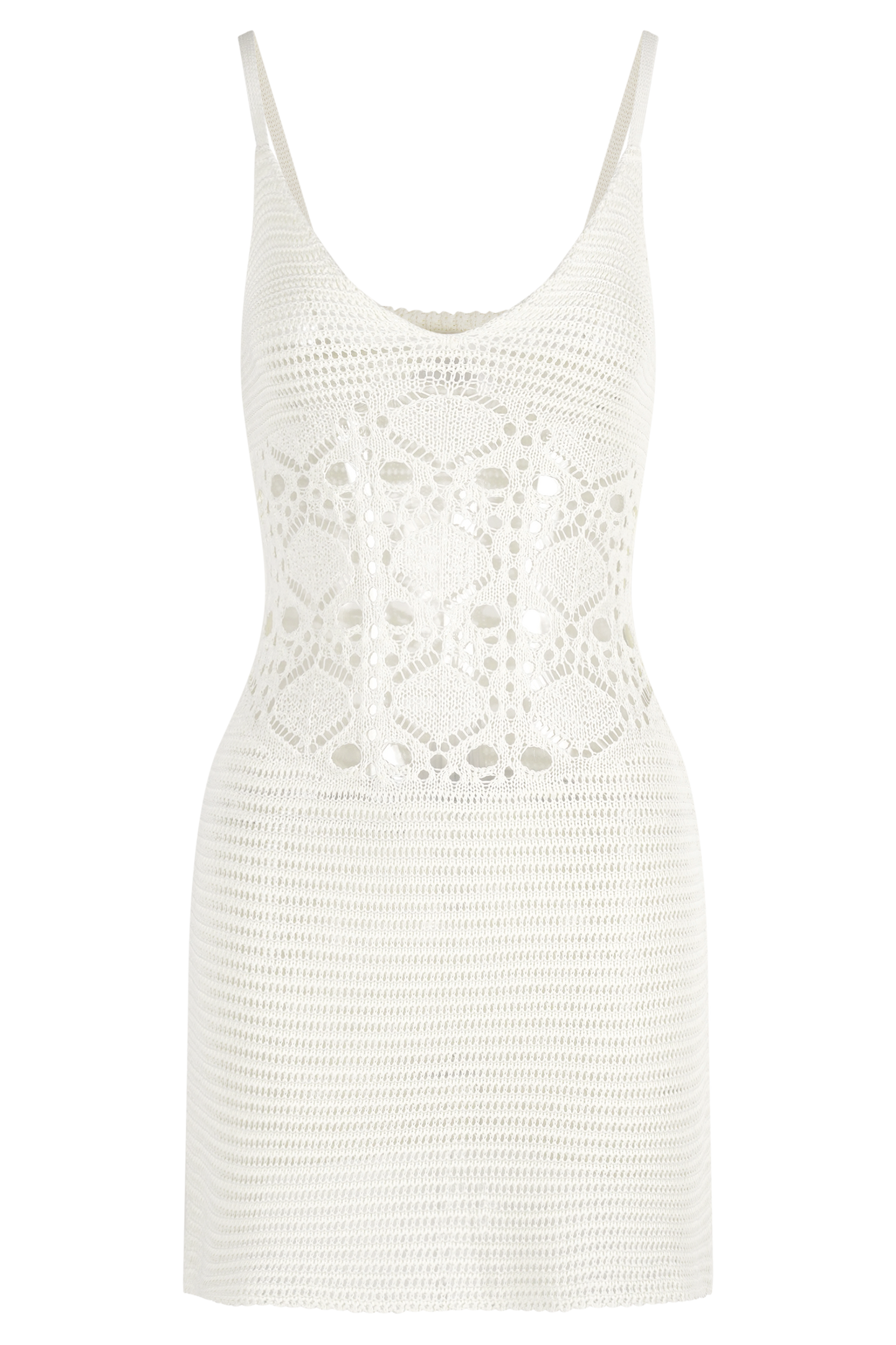 Everette Crochet Knit Mini Dress - Ivory