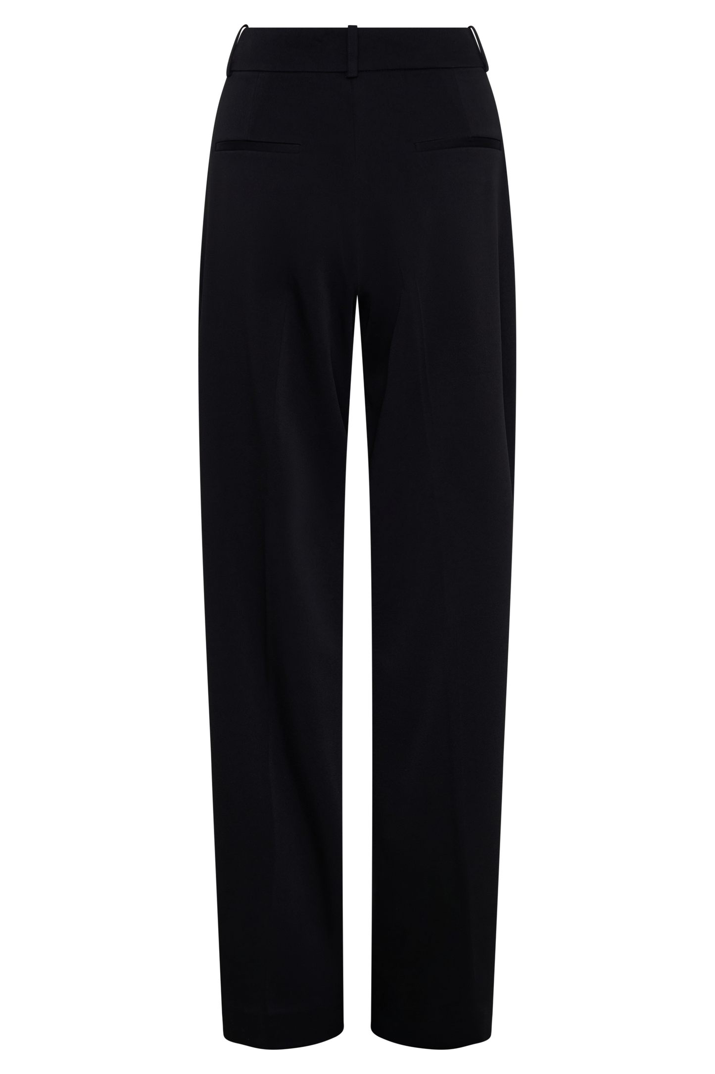 Fatima Satin Straight Leg Pant - Black